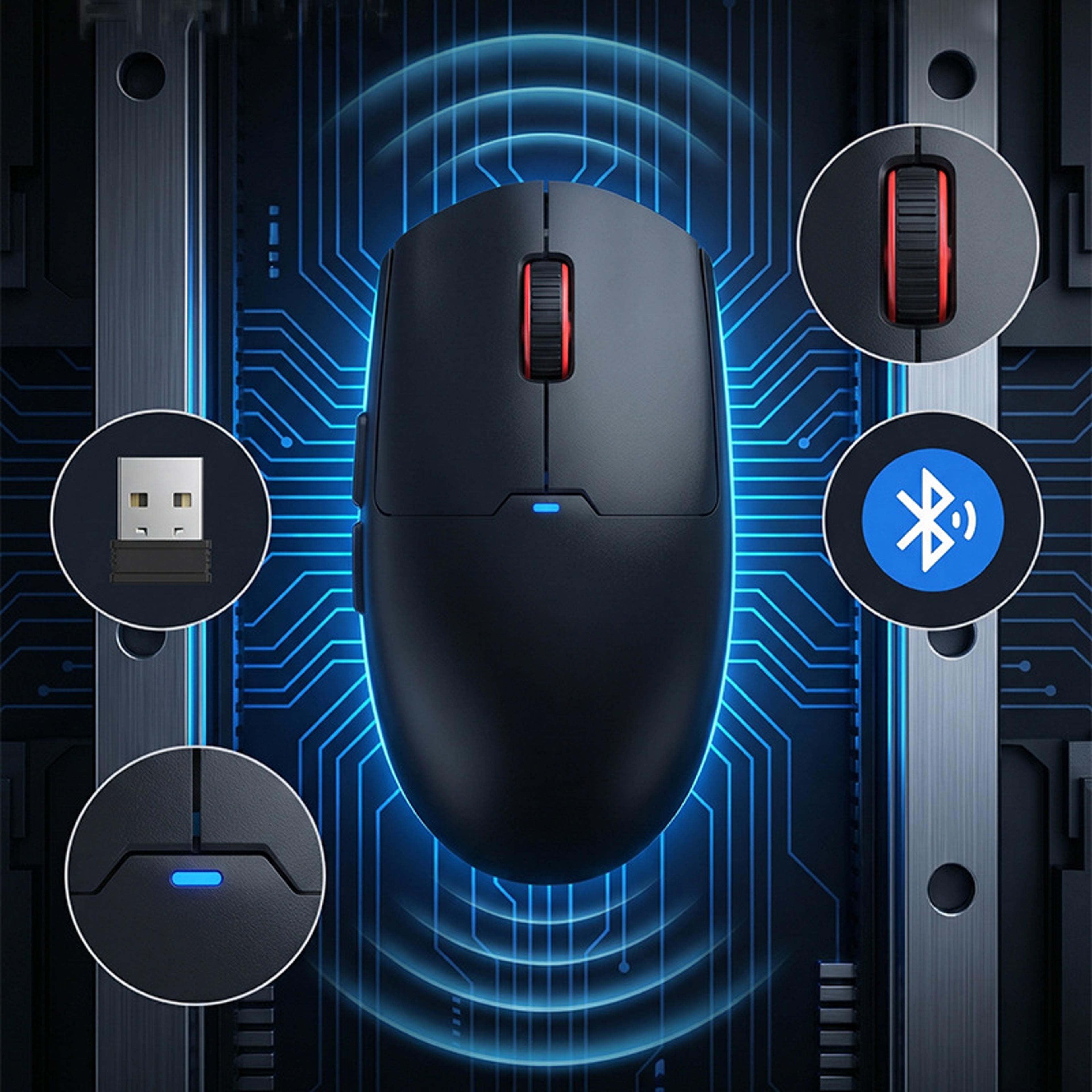 Rechargeable Wireless Gaming Mouse With Bluetooth  Dual Mode Lightweight Ergonomic Design 8