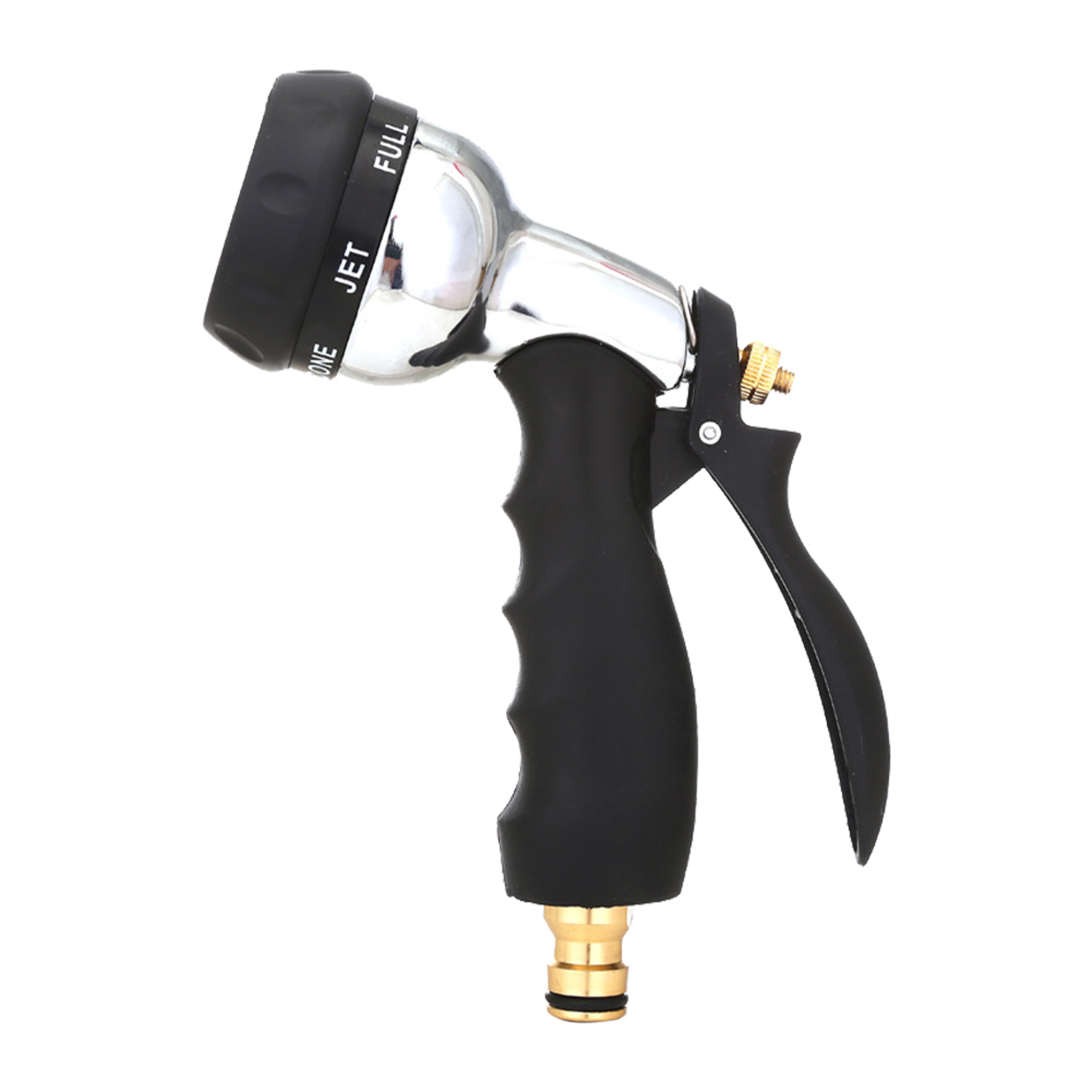 heavy duty metal garden hose nozzle high pressure spray gun for car washing, garden watering & cleaning