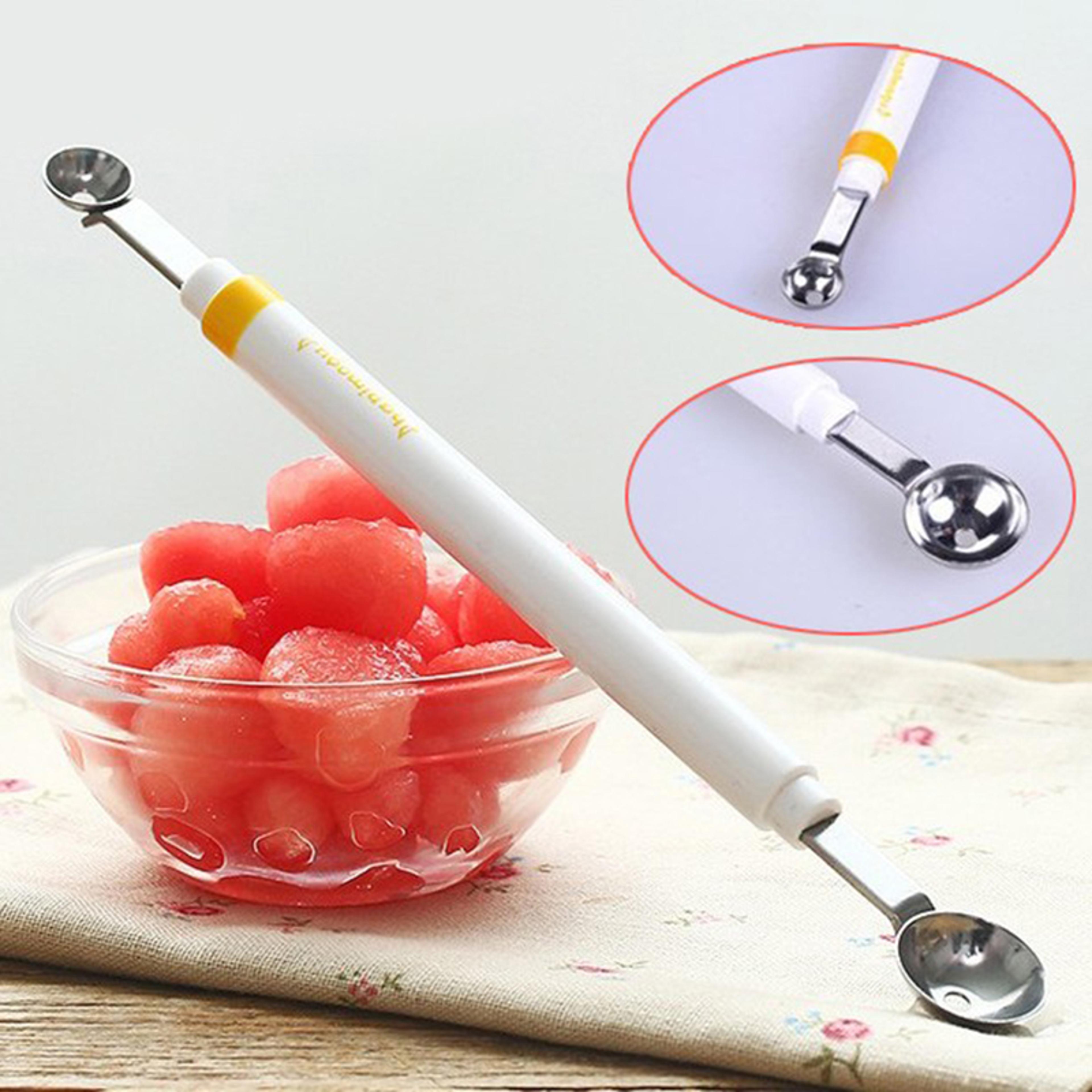 Stainless Steel Melon Baller  Fruit Scoop DoubleEnded Ice Cream Scoop Spoon 4