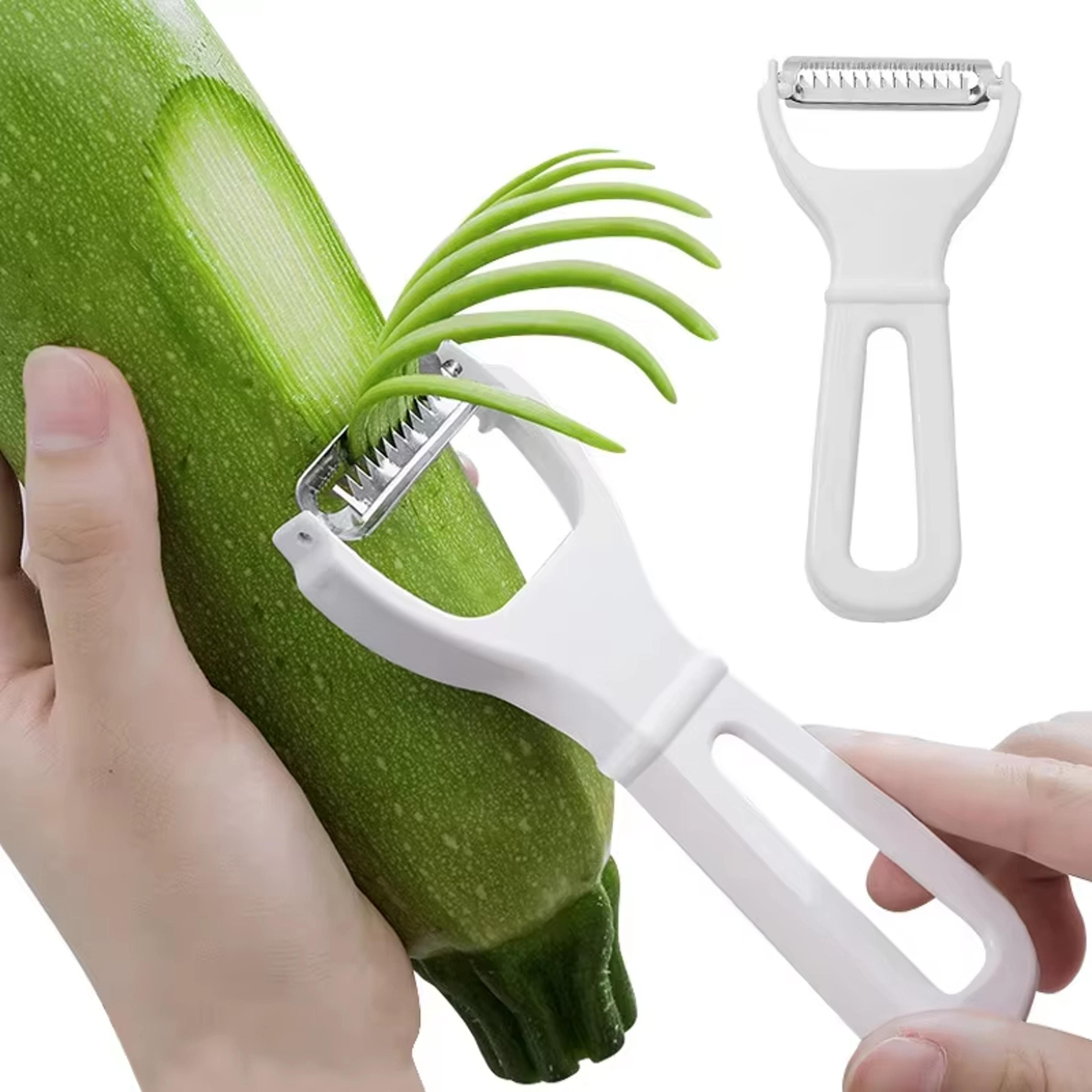 stainless steel vegetable julienne peeler & slicer for potatoes, carrots & fruits