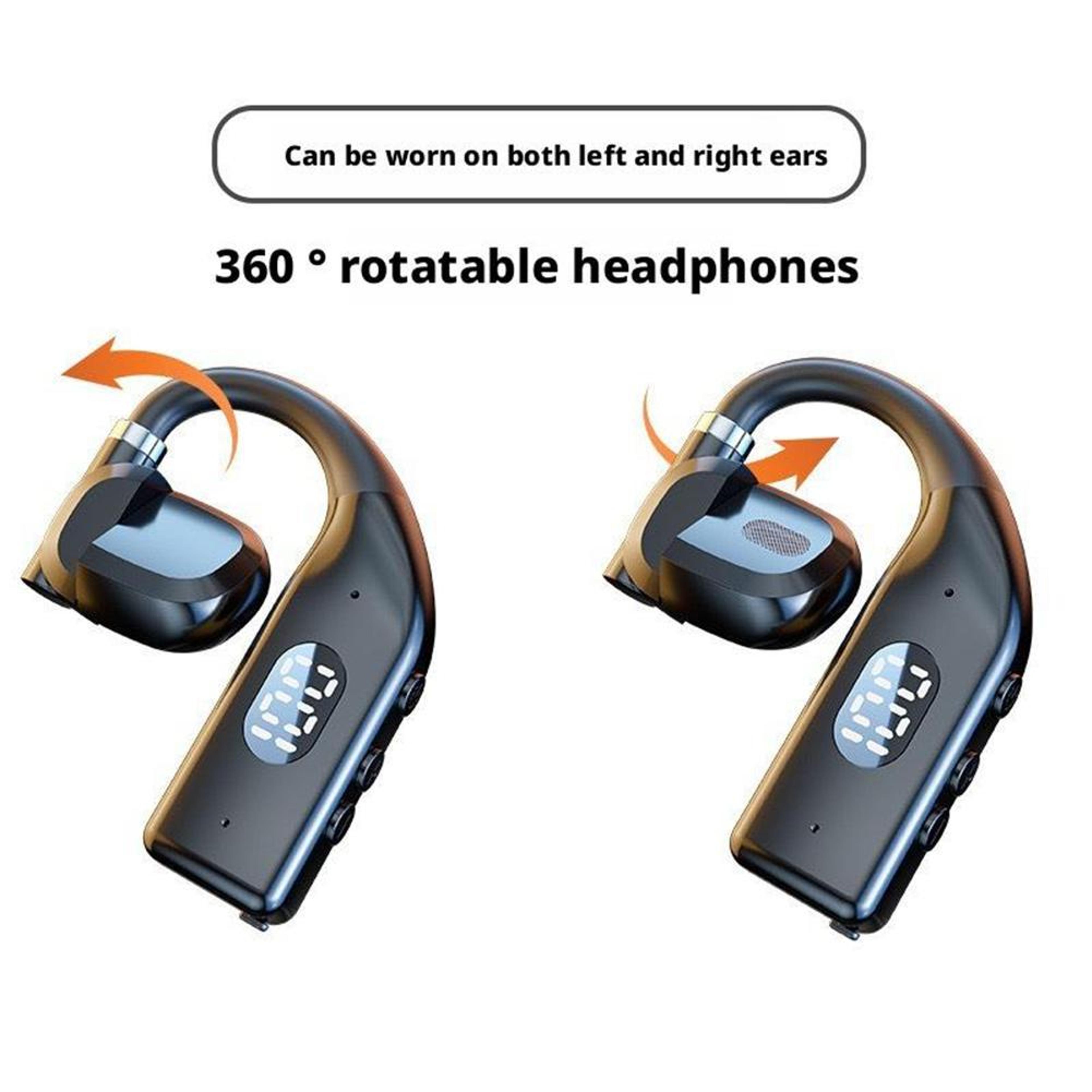 Smart Bluetooth Earbuds With LED Display Noise Reduction  Secure Sports Fit 5
