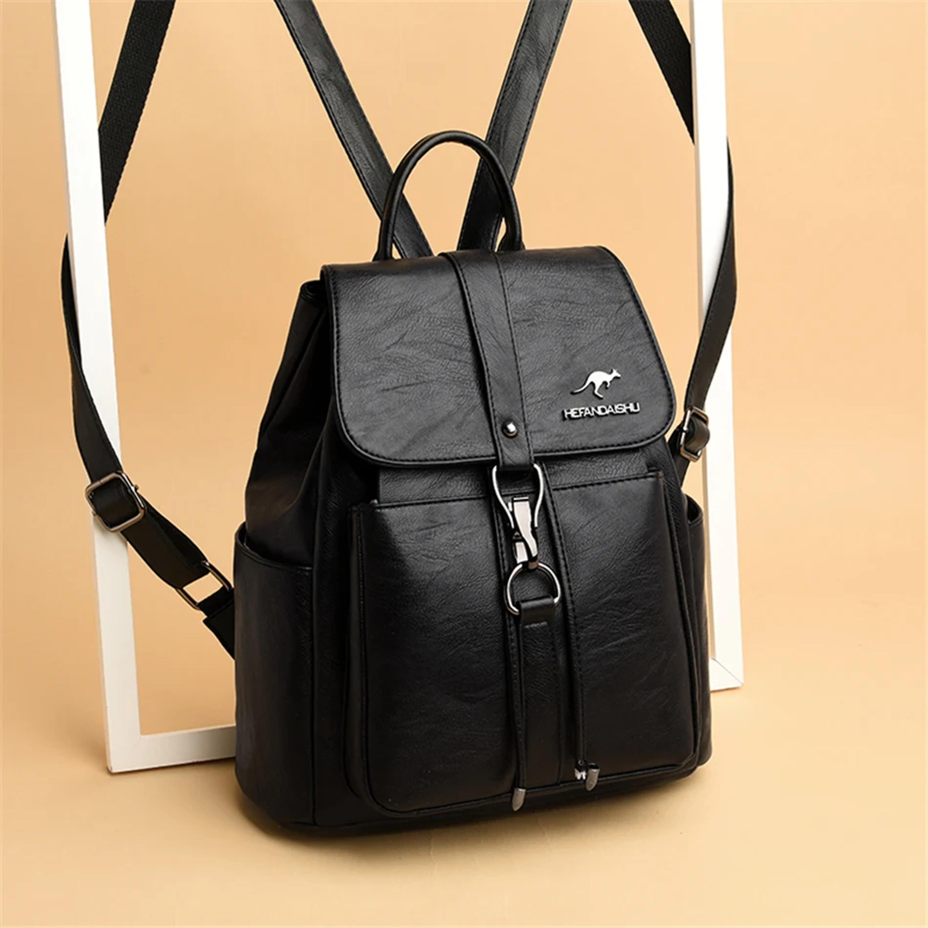School Backpack Soft Leather Backpack For Women Fashion Backpack For Women Travel Daypack 3