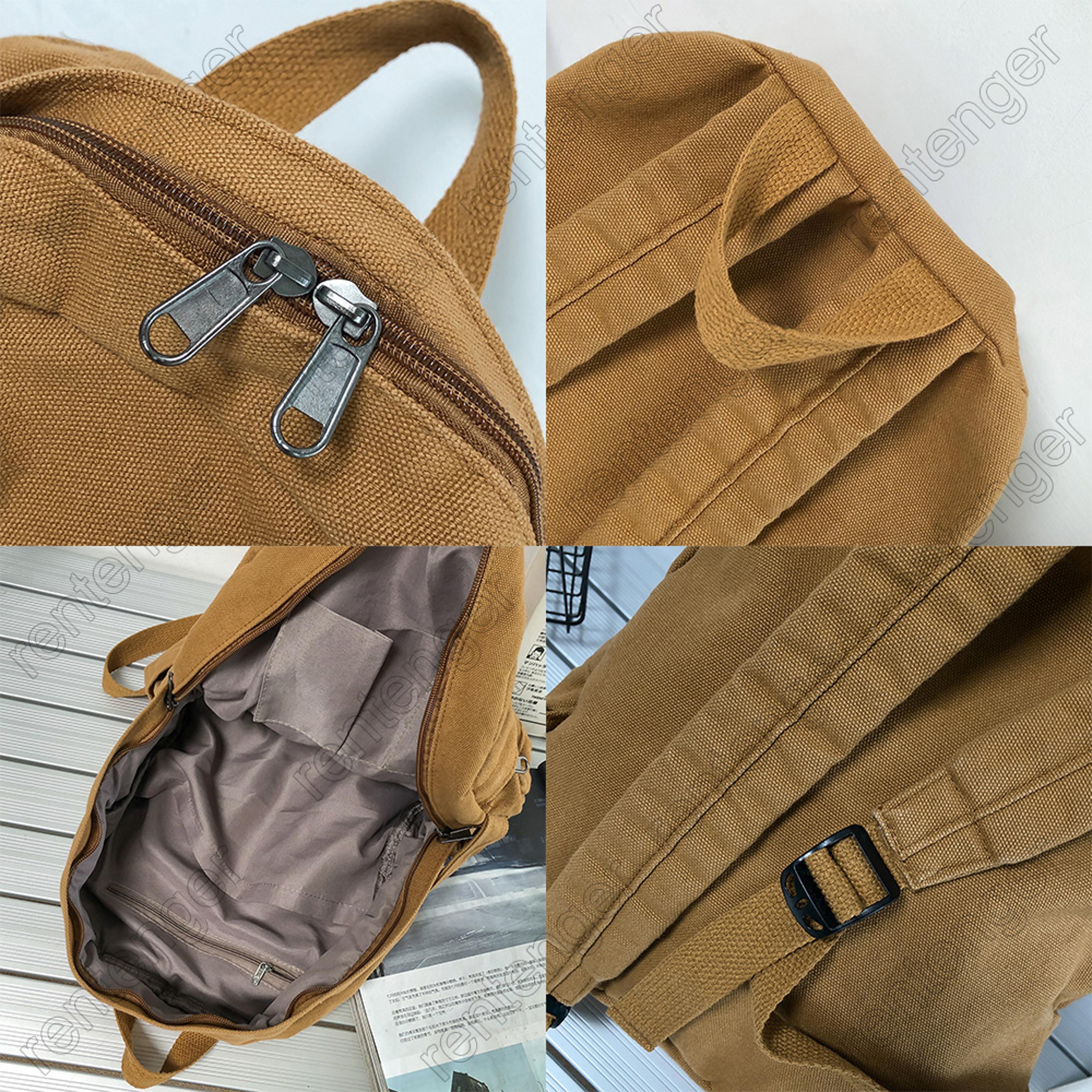 Vintage Canvas Laptop Backpack For Women Back To School Backpack College Travel Kawaii Book Bag 6