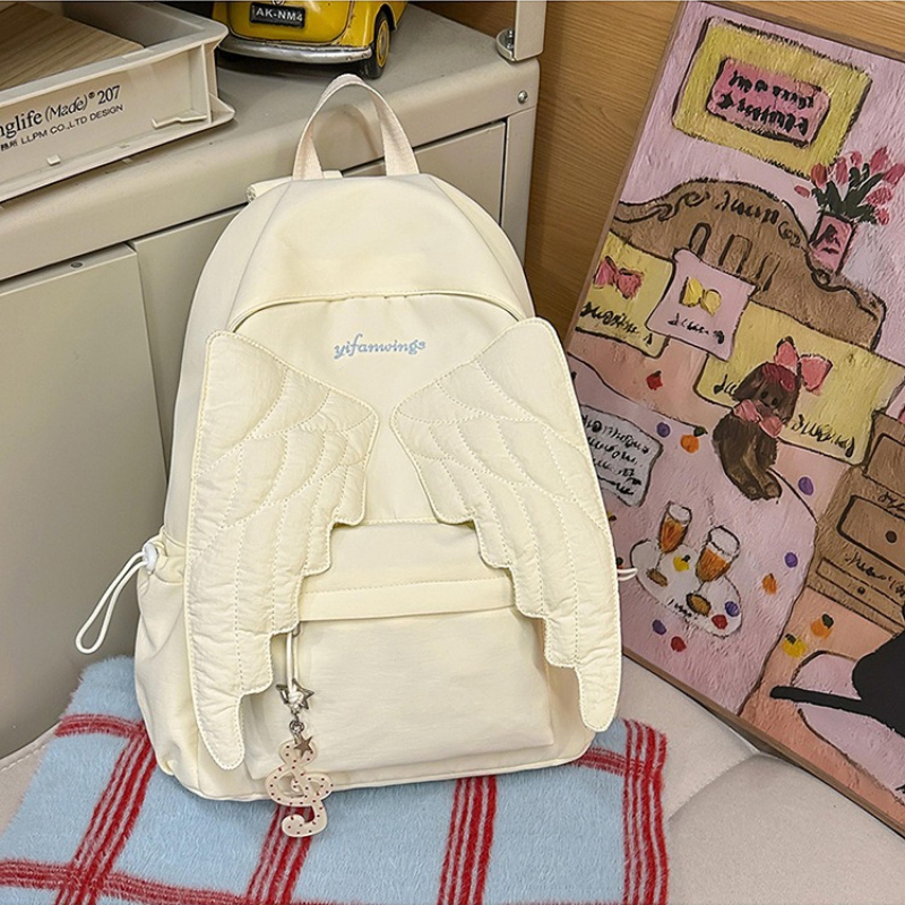 Angel Wings Backpack For Girls Back To School Backpack Large Capacity College Backpack For Women 1