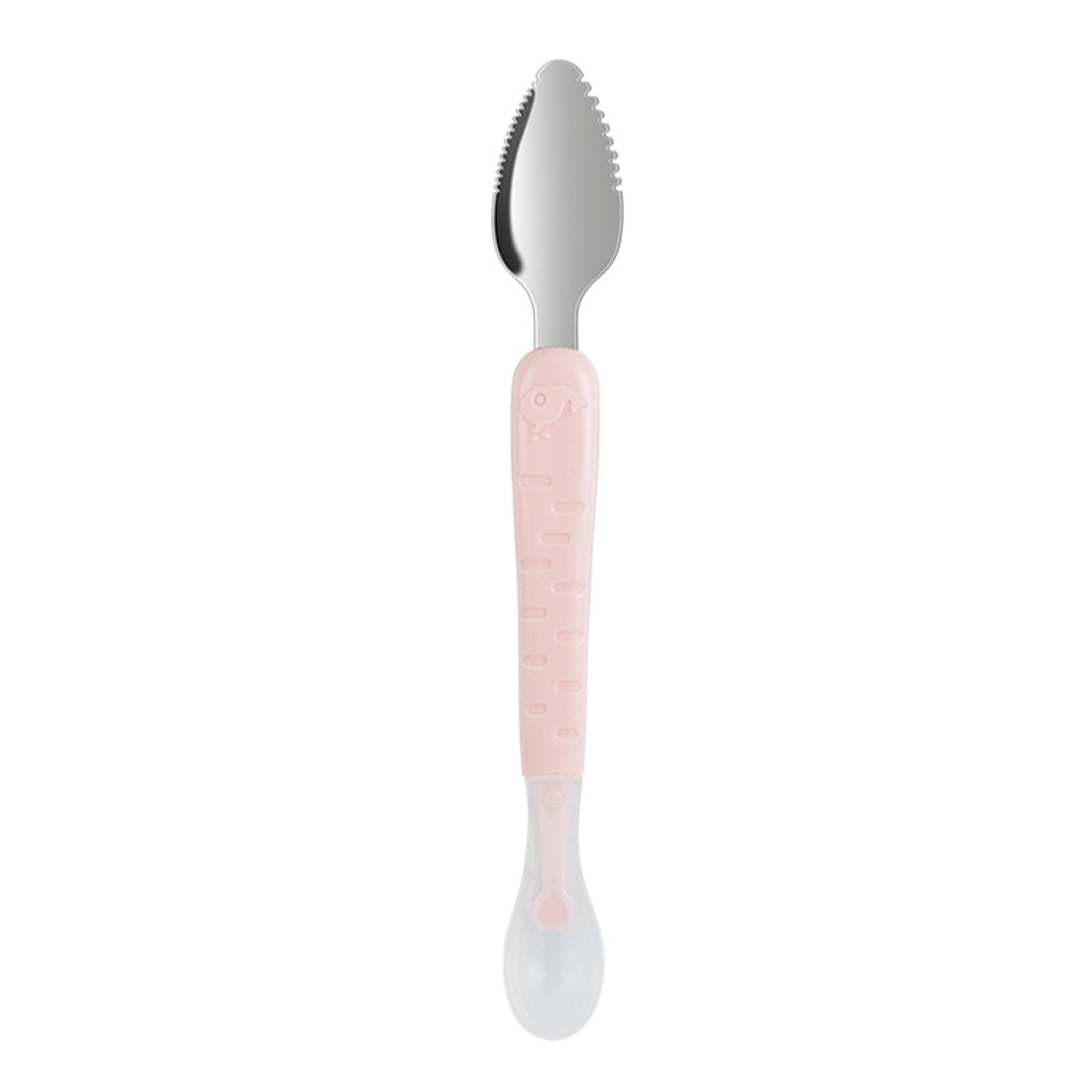 Food Scraper Spoon With Dual Head Silicone Baby Puree Maker  Fruit Feeder Spoon 3