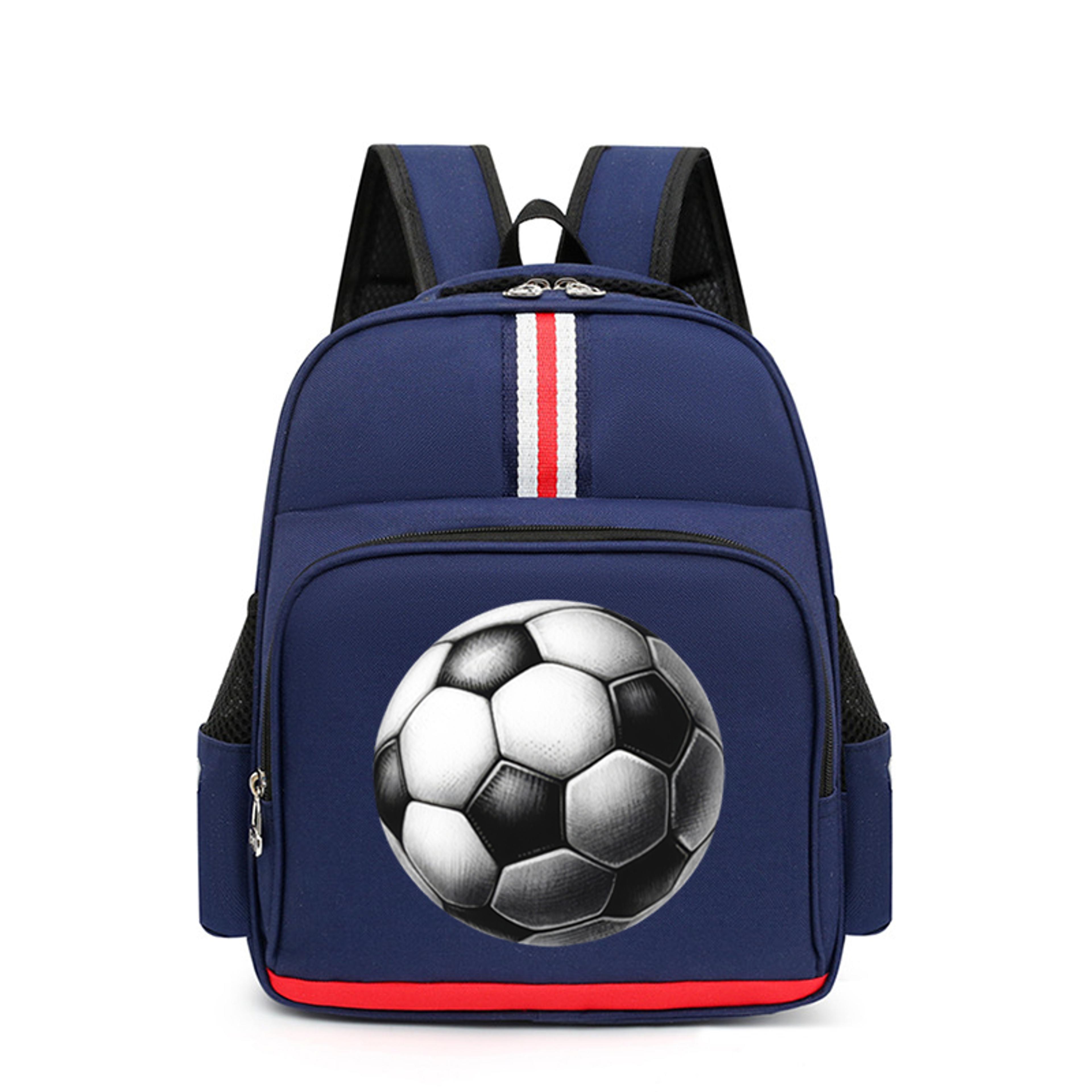Football Print Kids Soccer Backpack For Boys  Girls Lightweight Kindergarten Backpack For Preschool 1