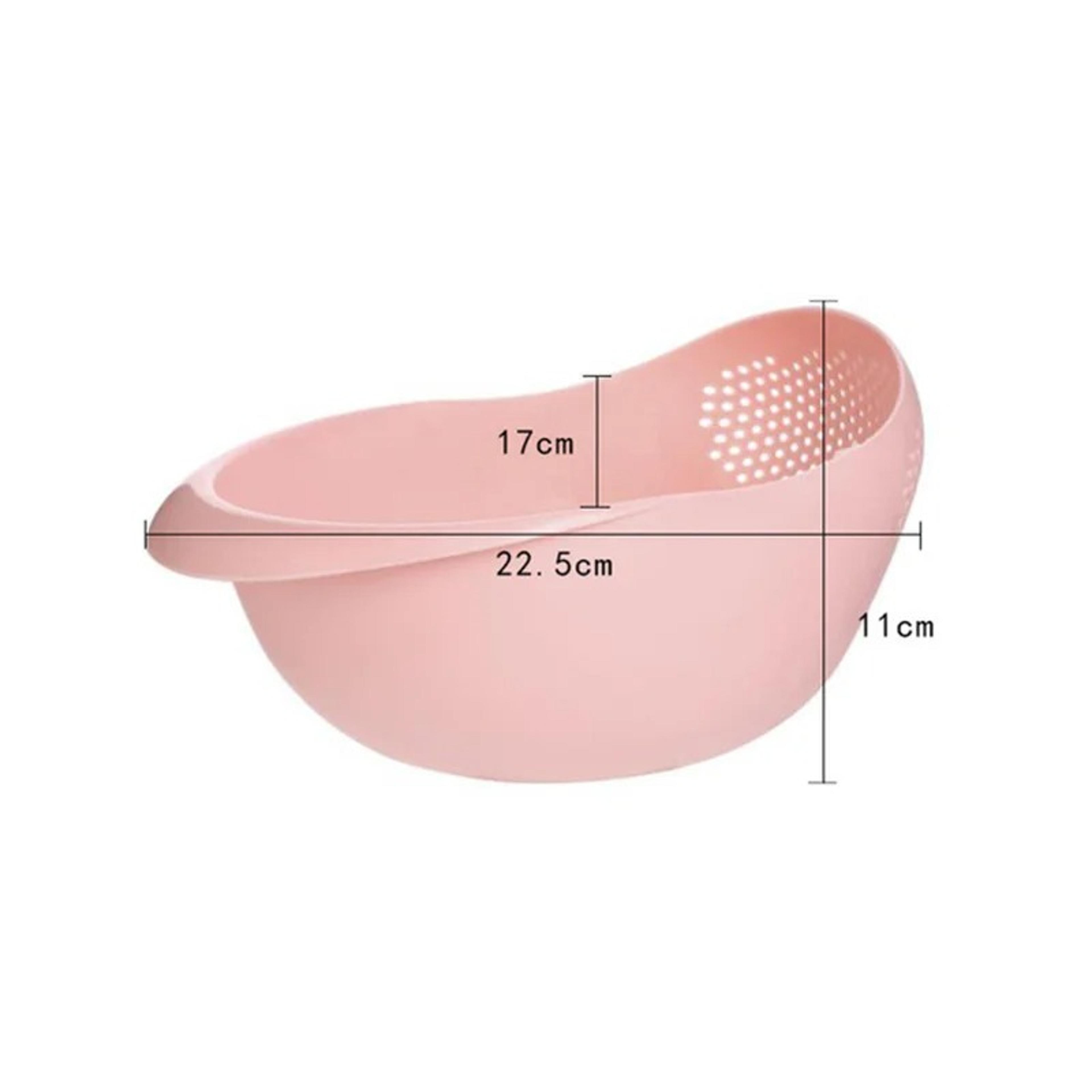 MultiPurpose Rice Strainer Plastic Colander Kitchen Drain Basket With EasyGrip Handles 4