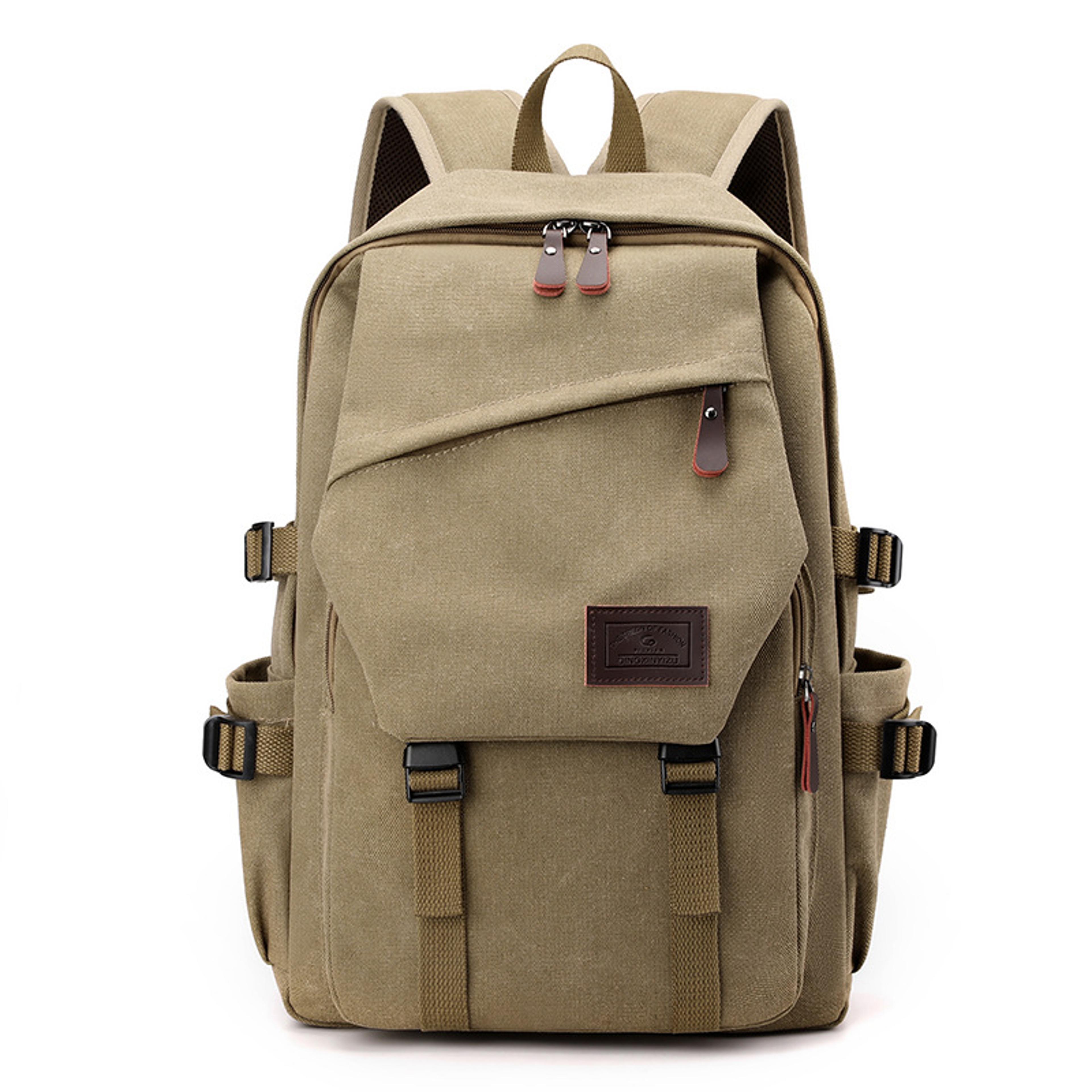Vintage Canvas Backpack For Men Large Capacity Travel  Everyday School Backpack 2