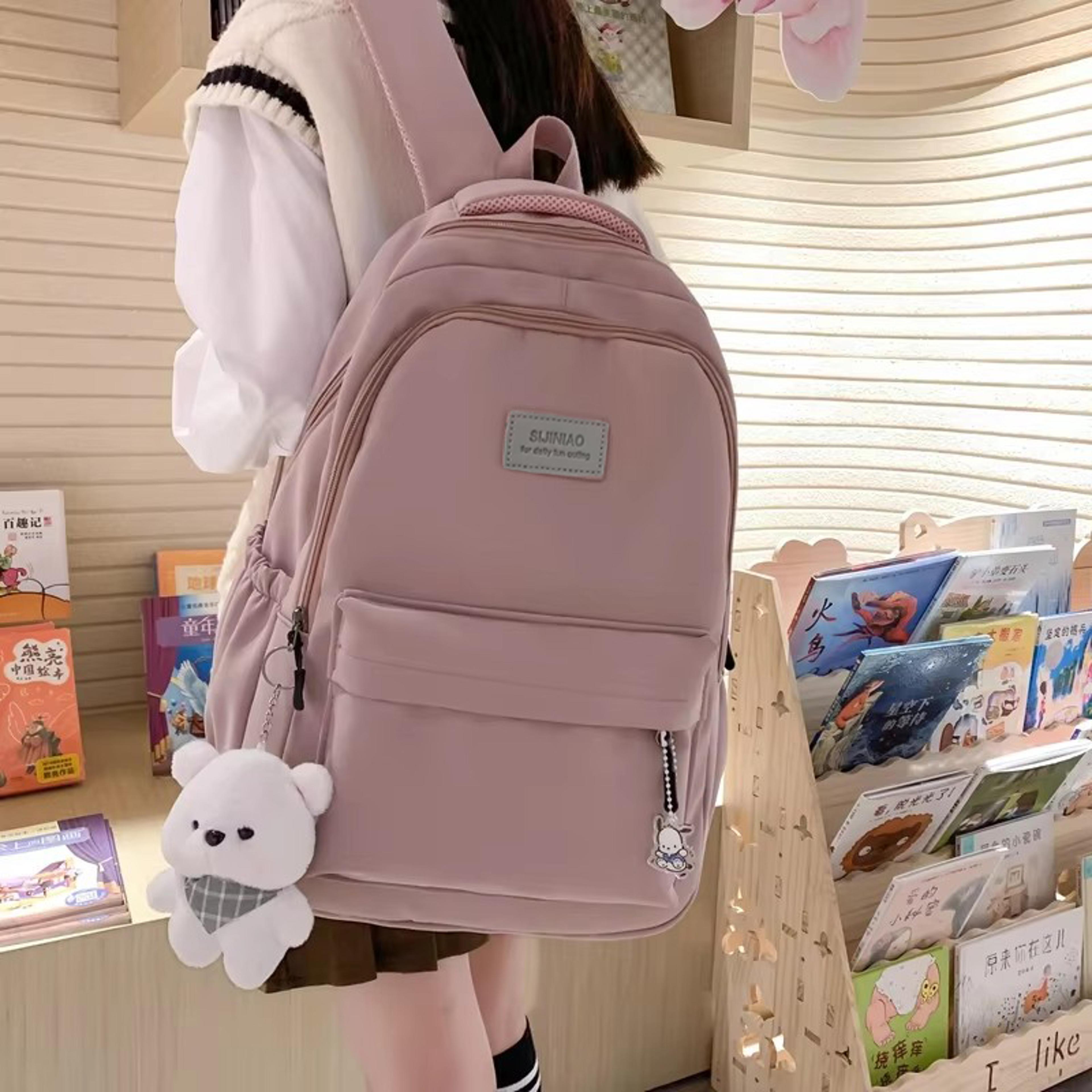 Fashionable Waterproof College Backpack For Women Men Laptop School Travel Bag 6