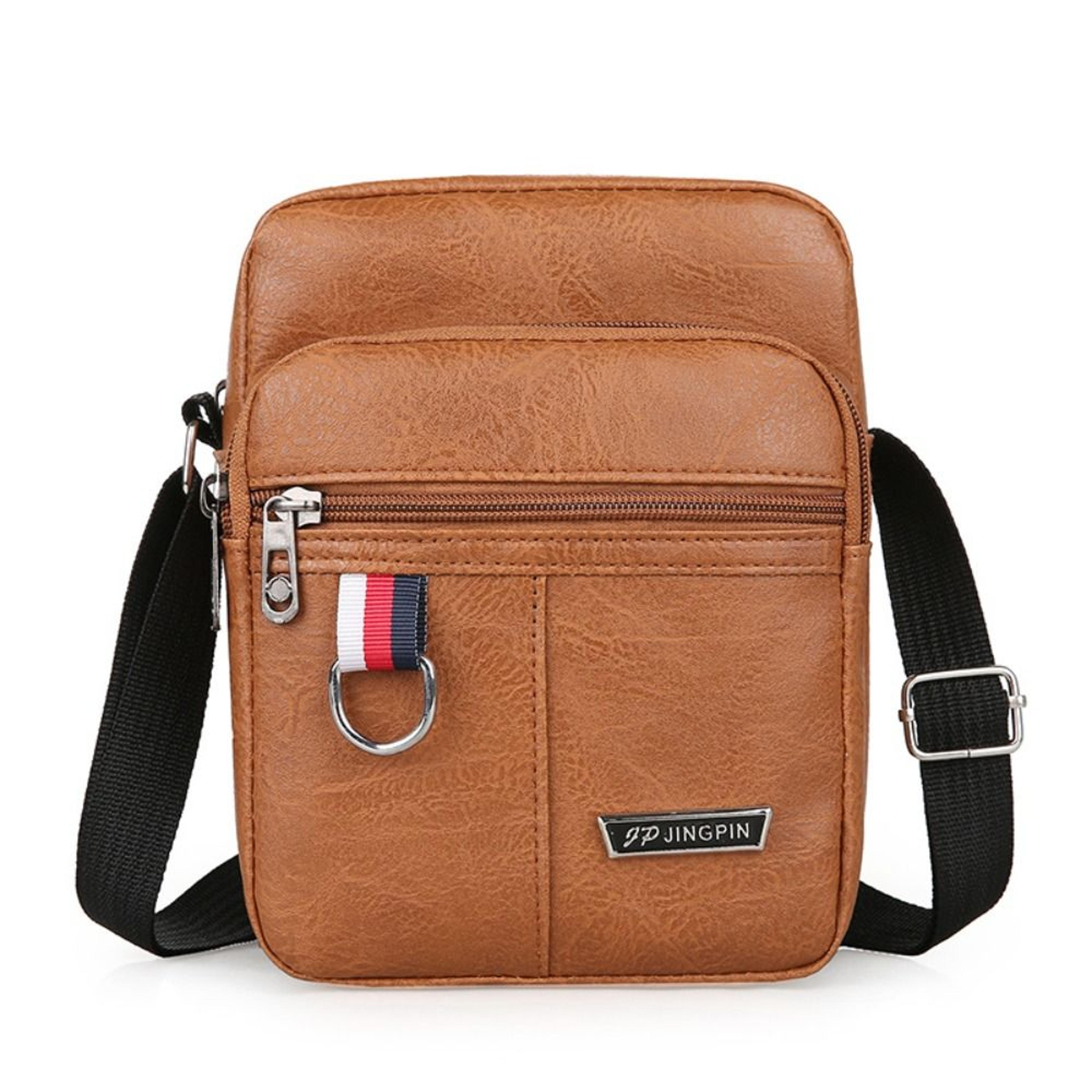 Urban Voyager Leather Messenger Bag For Men Large Capacity Mens Shoulder Bag Waterproof PU Leather 1