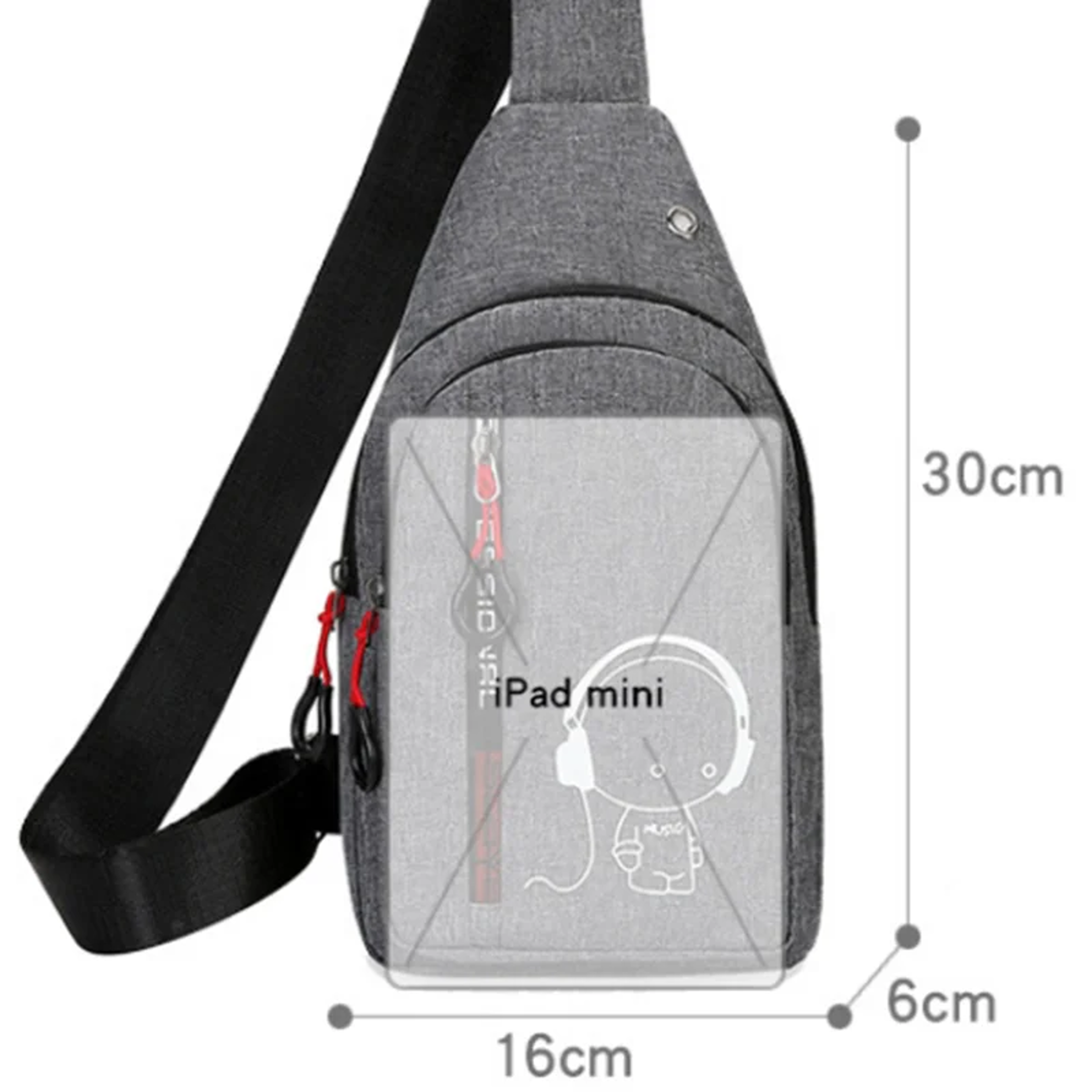 Mens Chest Bag Crossbody Sling Bag Casual Shoulder Bag For Travel Cycling And Everyday Carry 3