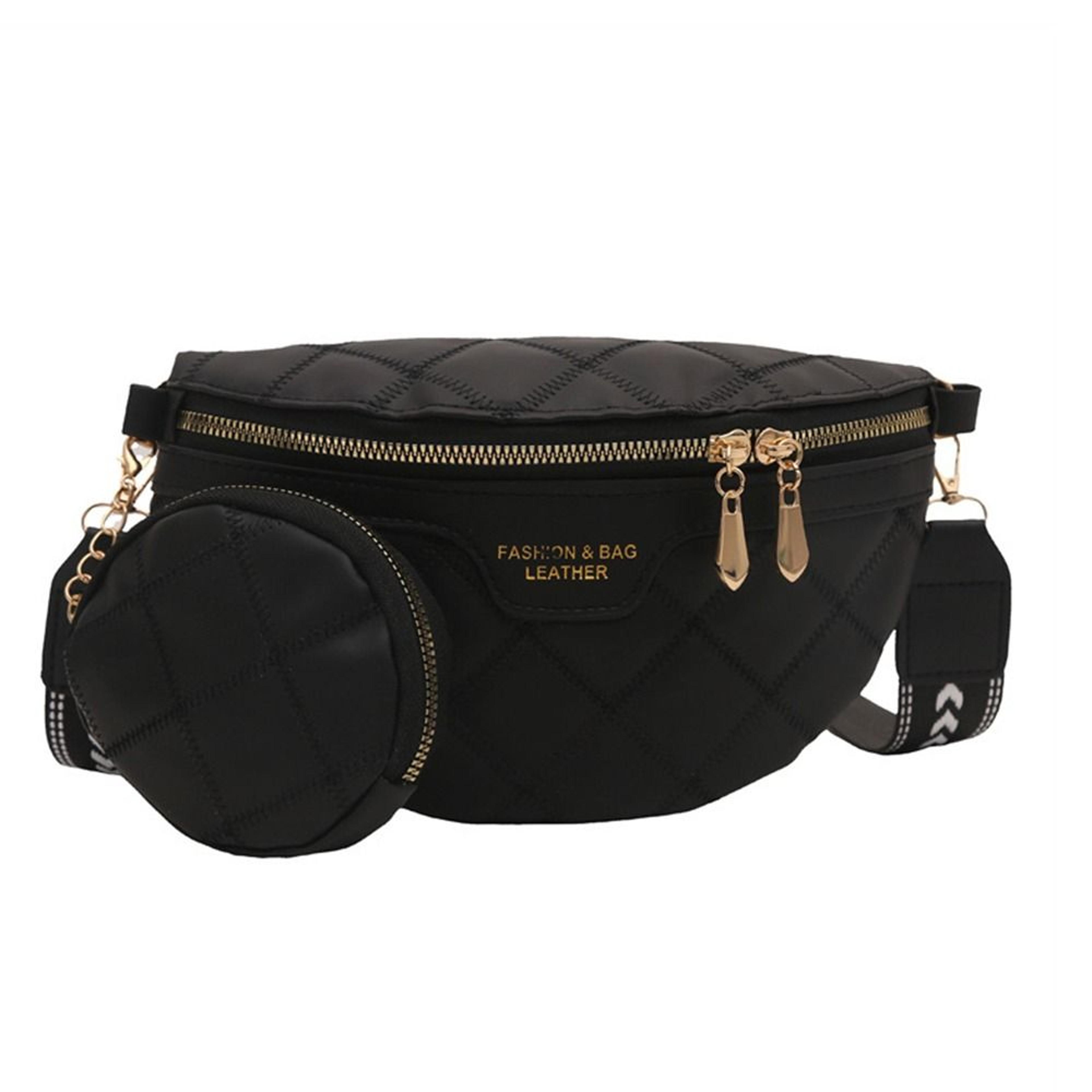 Womens PU Leather Crossbody Bag Woven Chest Bag Stylish Travel Shoulder Sling Purse 4