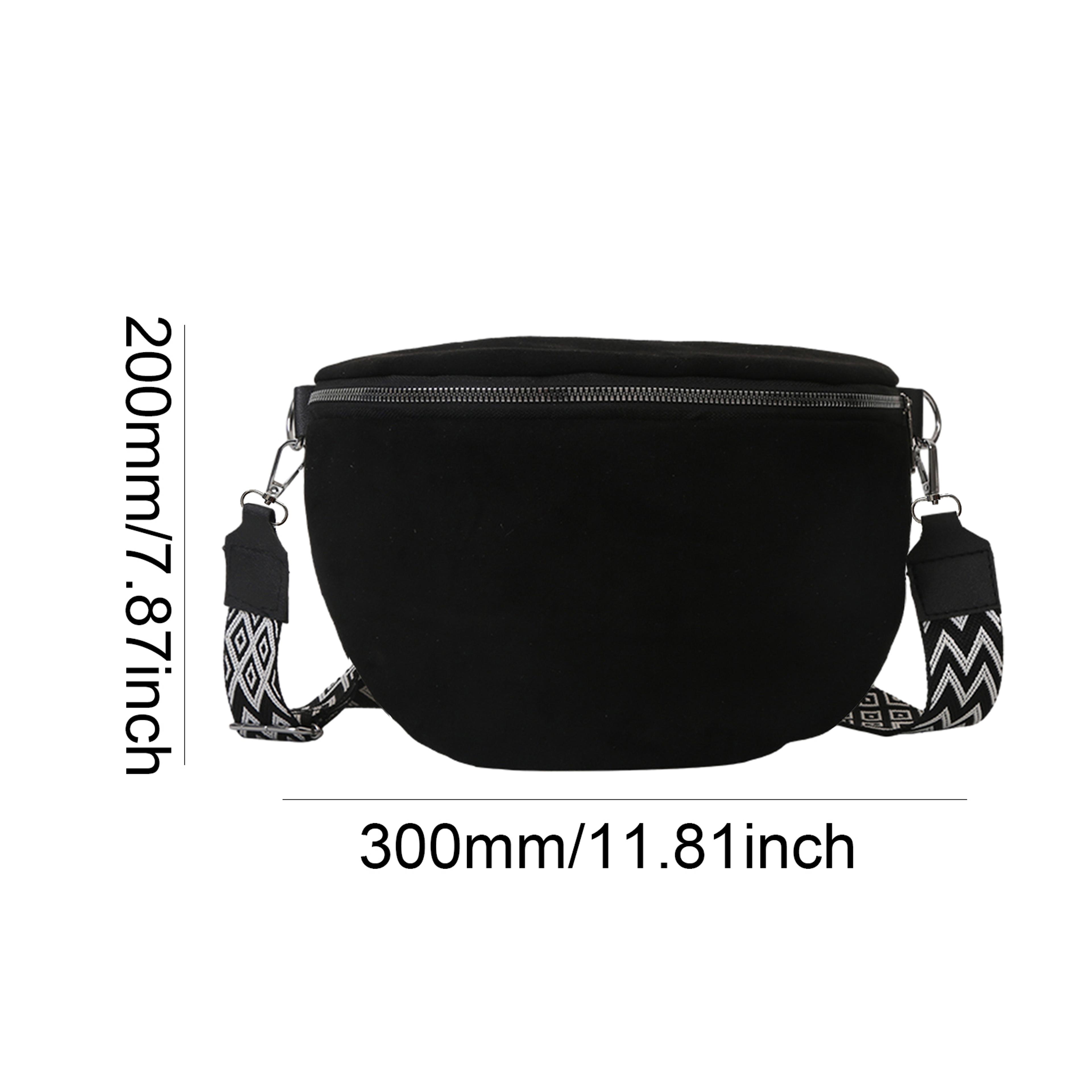 Womens Leather Crossbody Bag PU Leather Shoulder Chest Bag Adjustable Fashion Waist Sling Bag 2