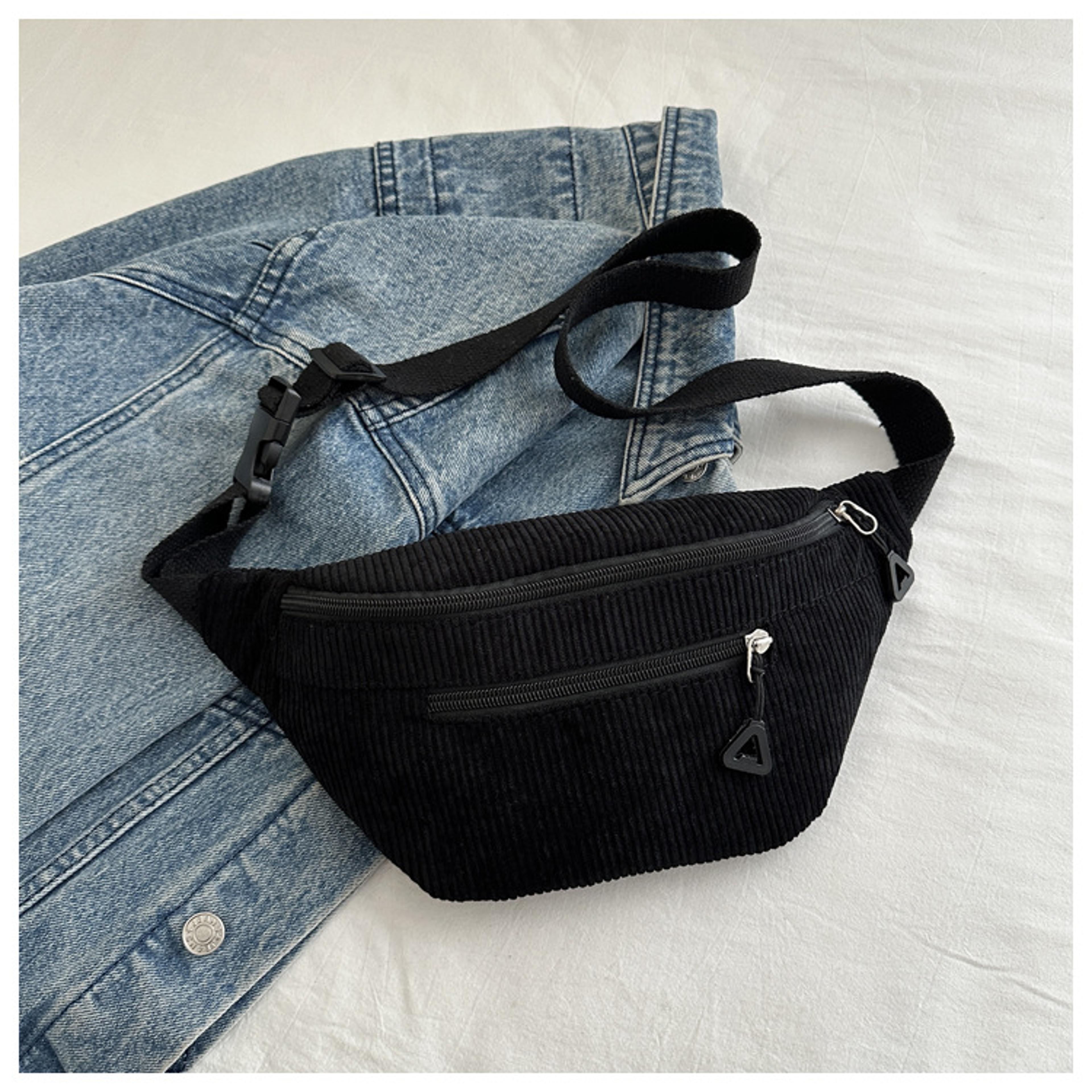 Corduroy Crossbody Fanny Pack Lightweight Retro Chest Waist Bag For Everyday Travel 6