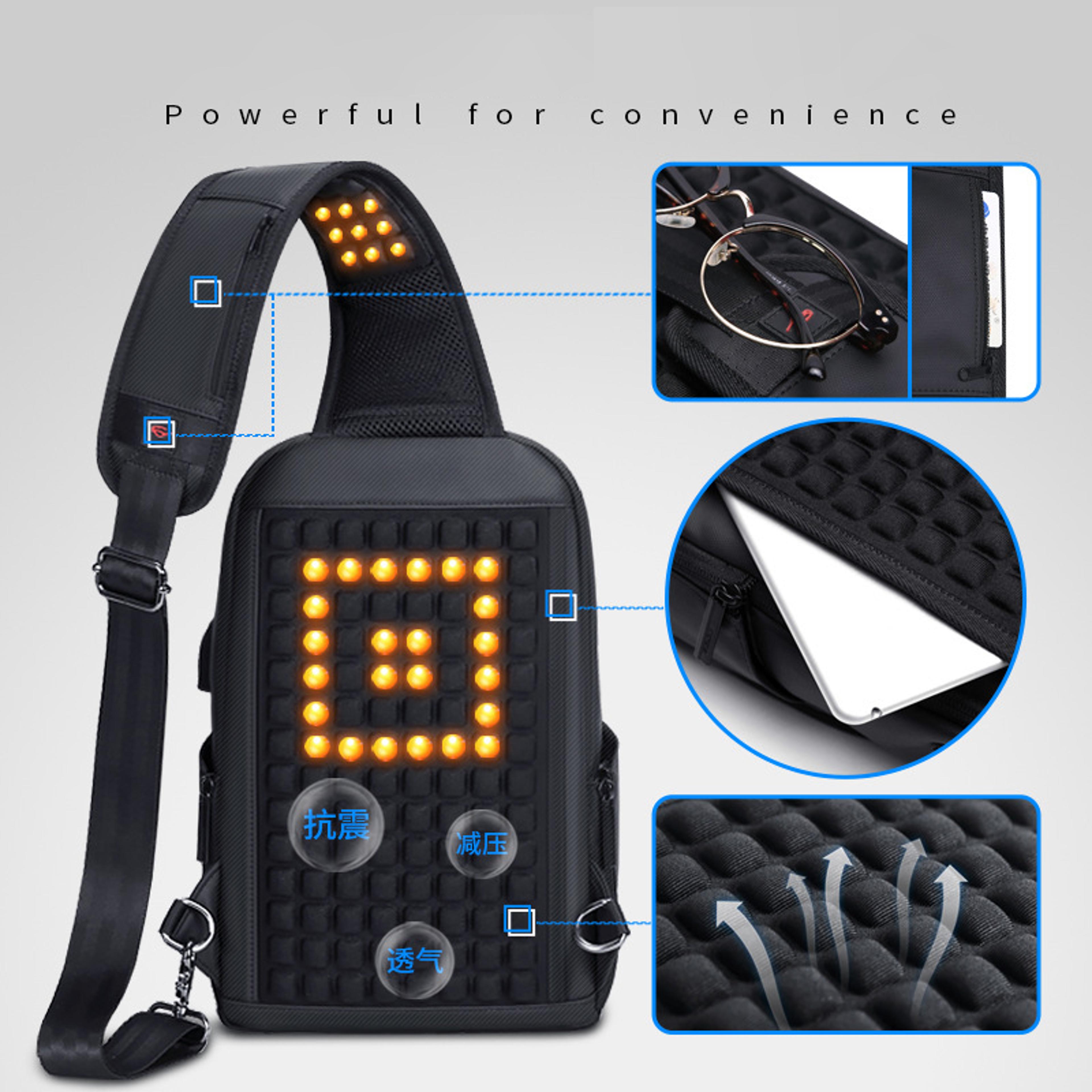 Oxford USB Charging Crossbody Sling Bag 2
