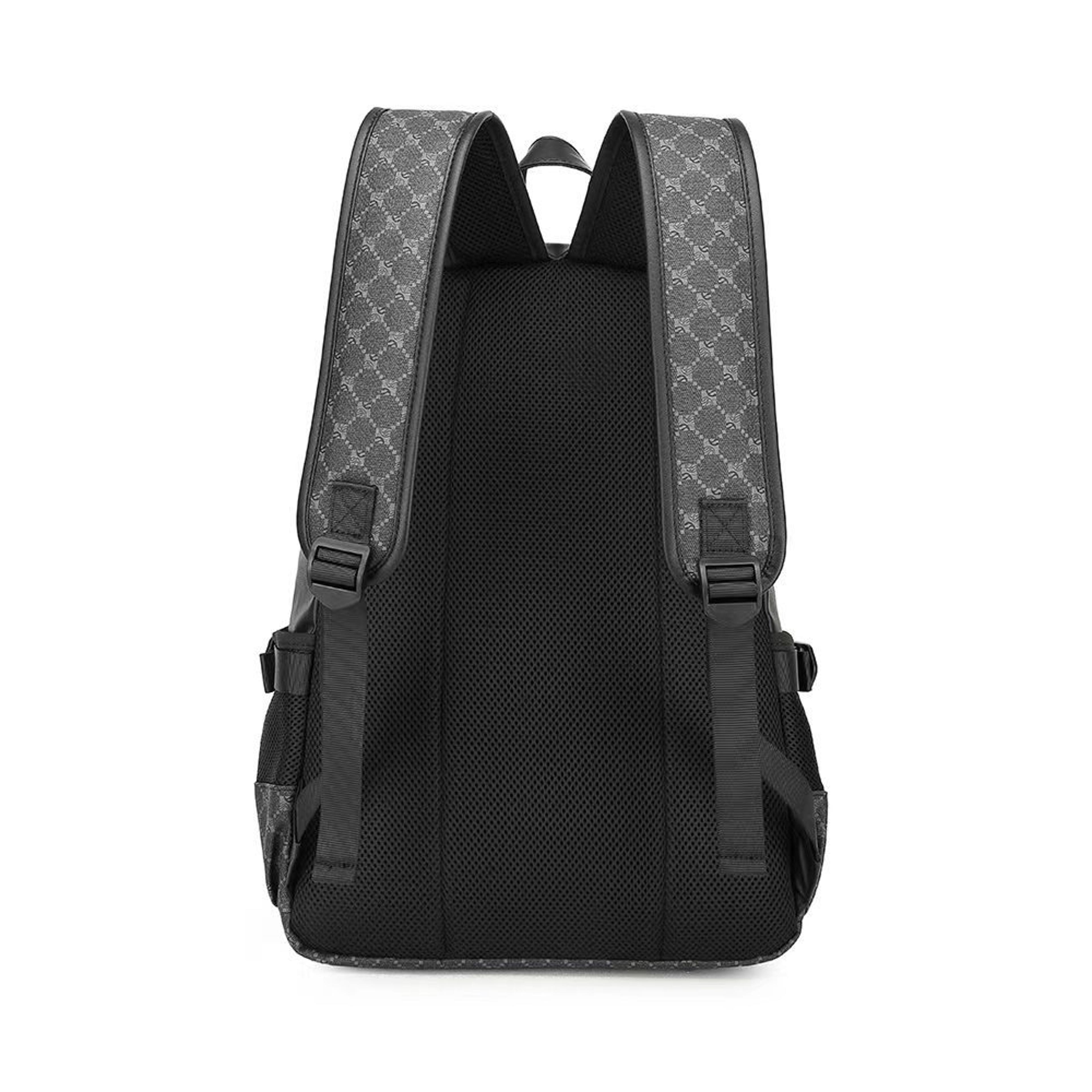 Business Laptop Backpack Large Capacity PU Leather Travel School Bag 3
