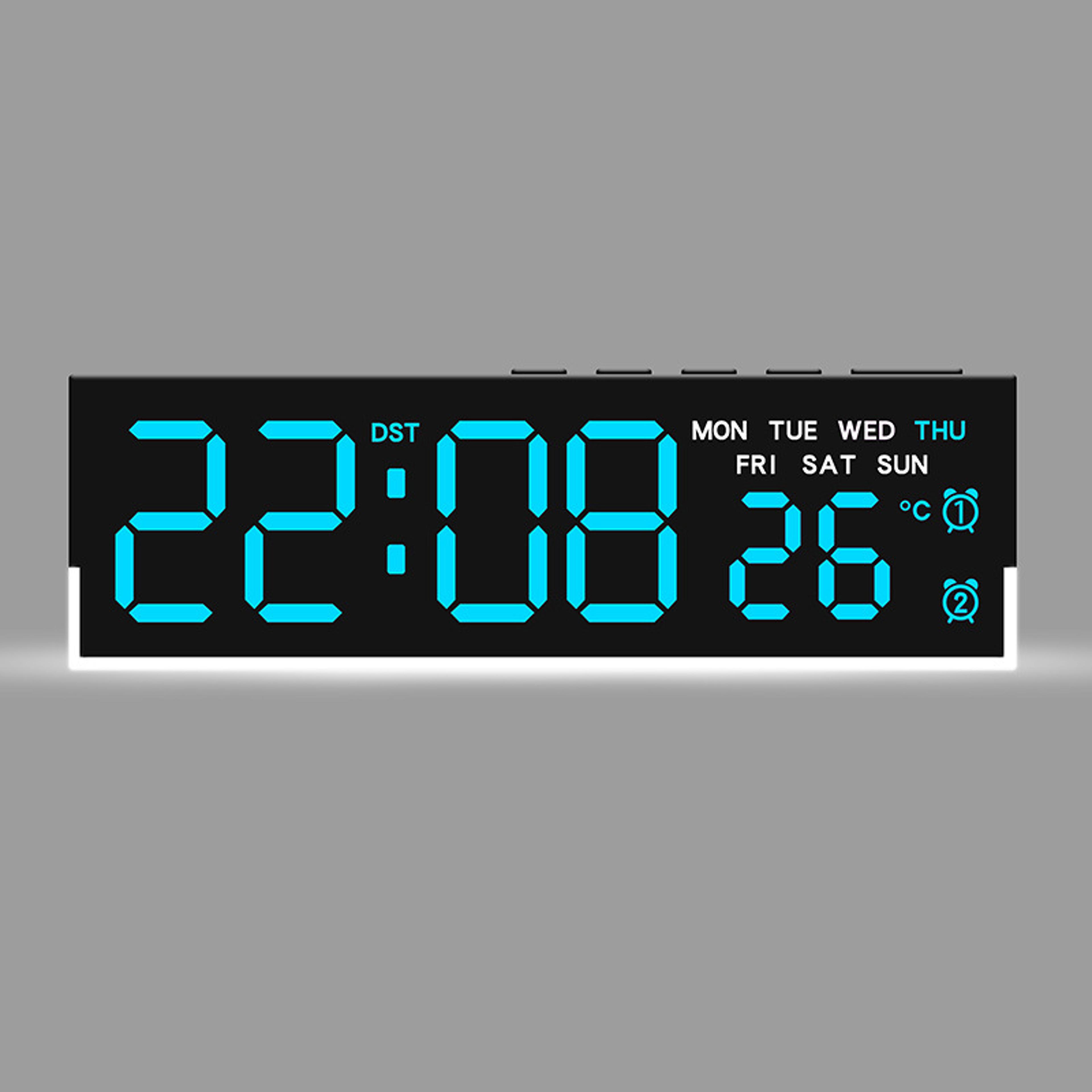 USB Powered Digital Alarm Clock With LED Display Bedside Alarm Clock Temperature Display And Dual A 0