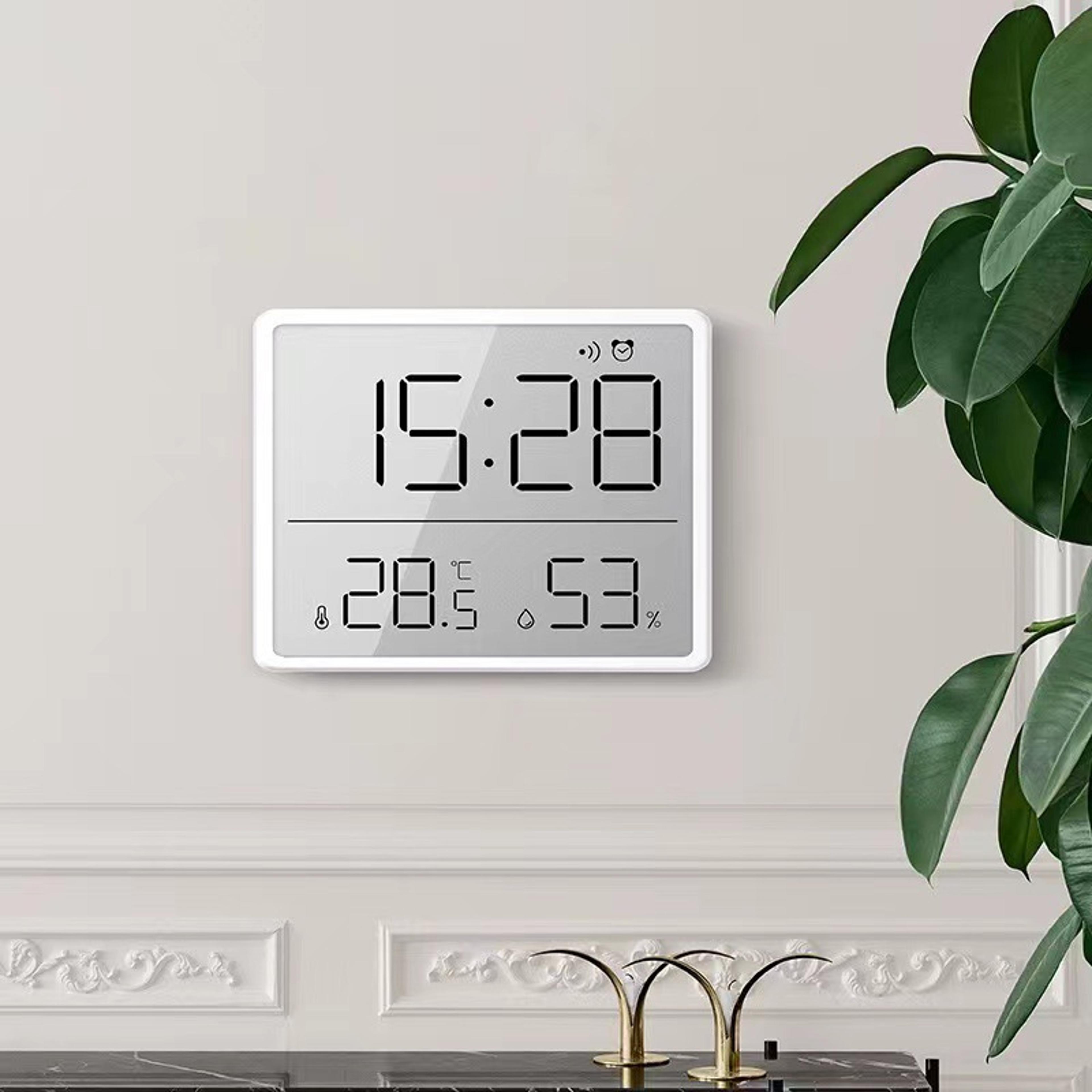 Smart Digital Alarm Clock With Temperature Humidity Display Ultra Thin Wall Or Desk Clock 3