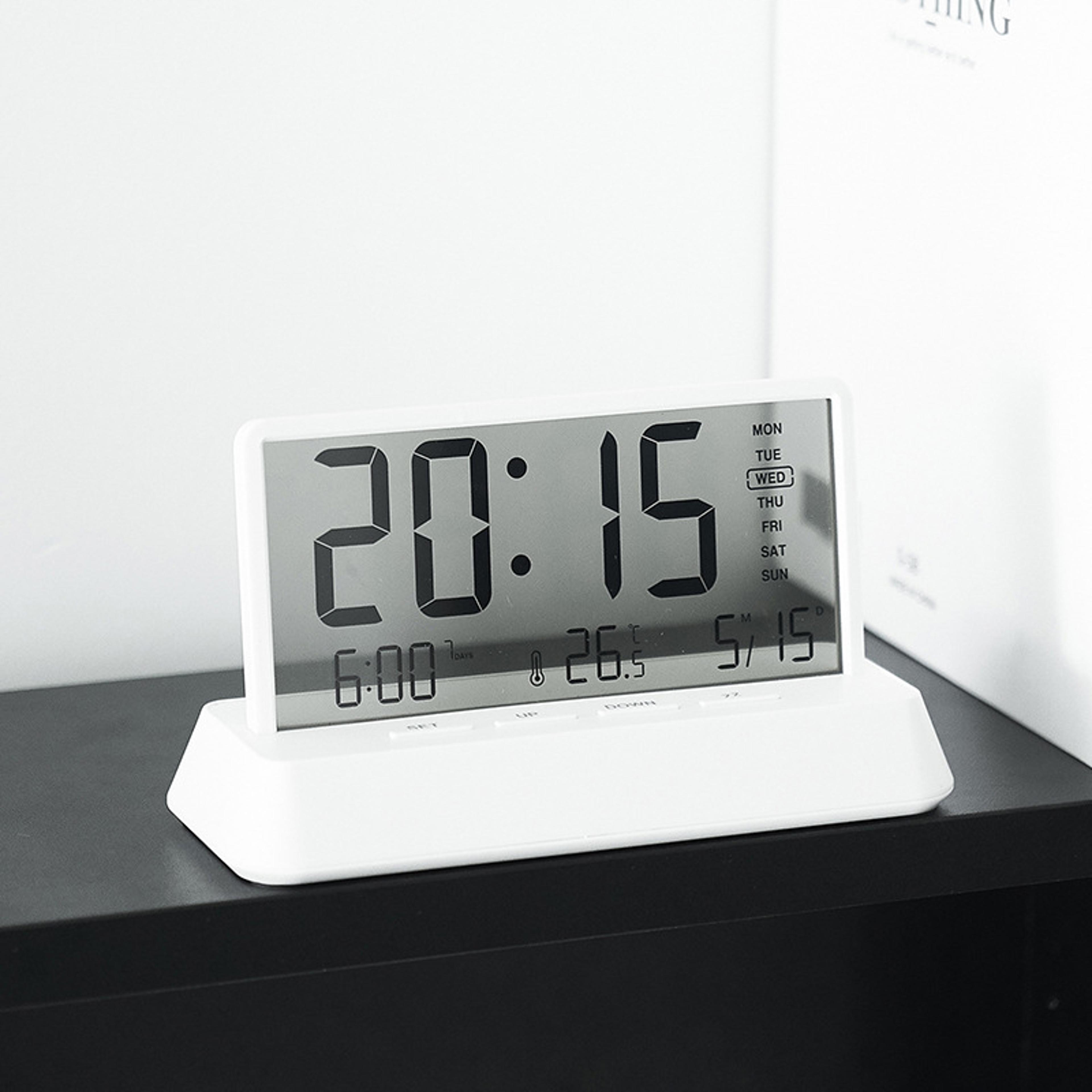 Creative Transparent Digital Alarm Clock With LED Display Temperature Date Snooze Desk Clock 2