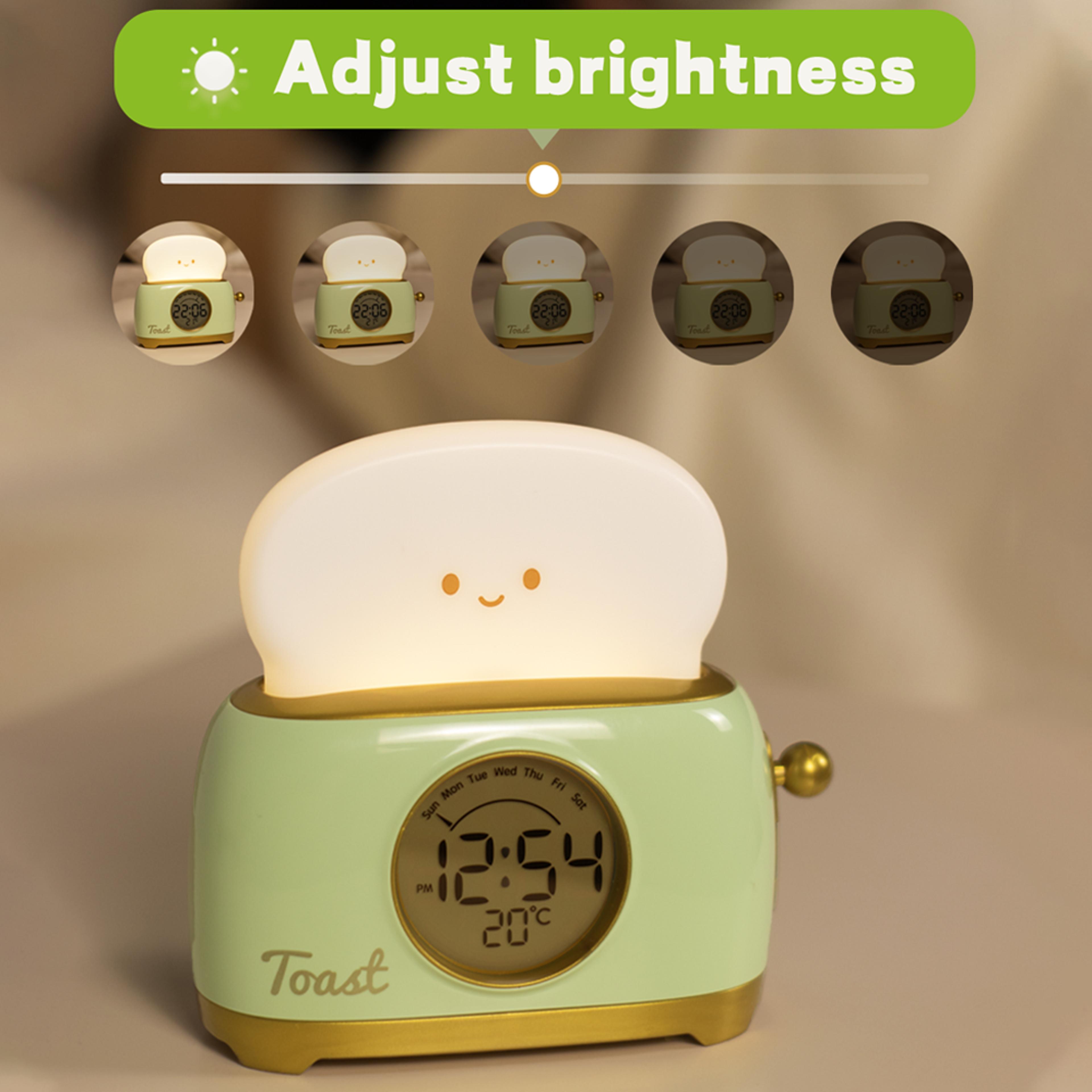 Kids Alarm Clock With LED Night Light Sleep Trainer Digital Bedside Clock Temperature Display 1