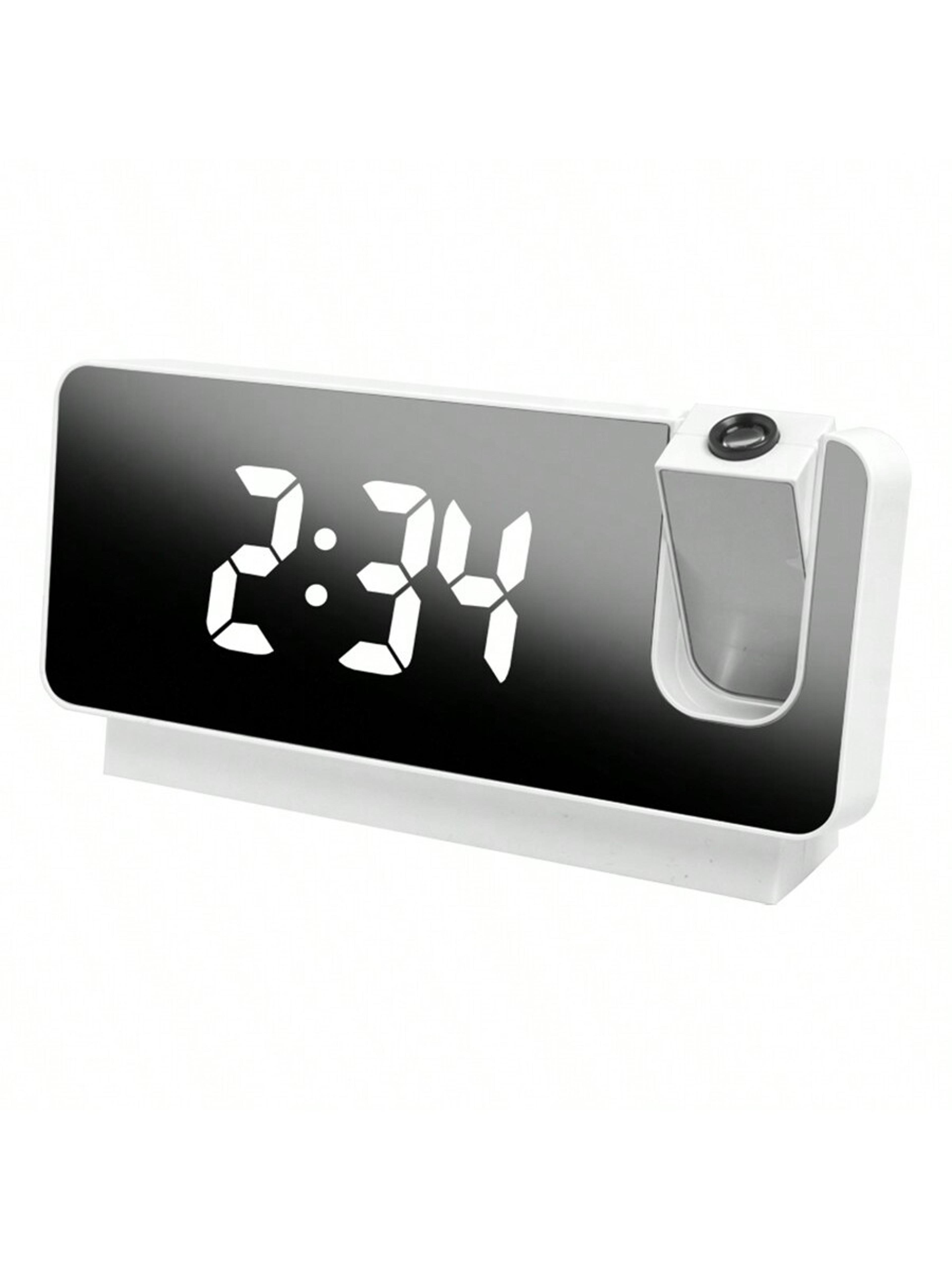 Projection Alarm Clock With LED Display Silent Digital Bedside Clock For Bedroom Office Students 1