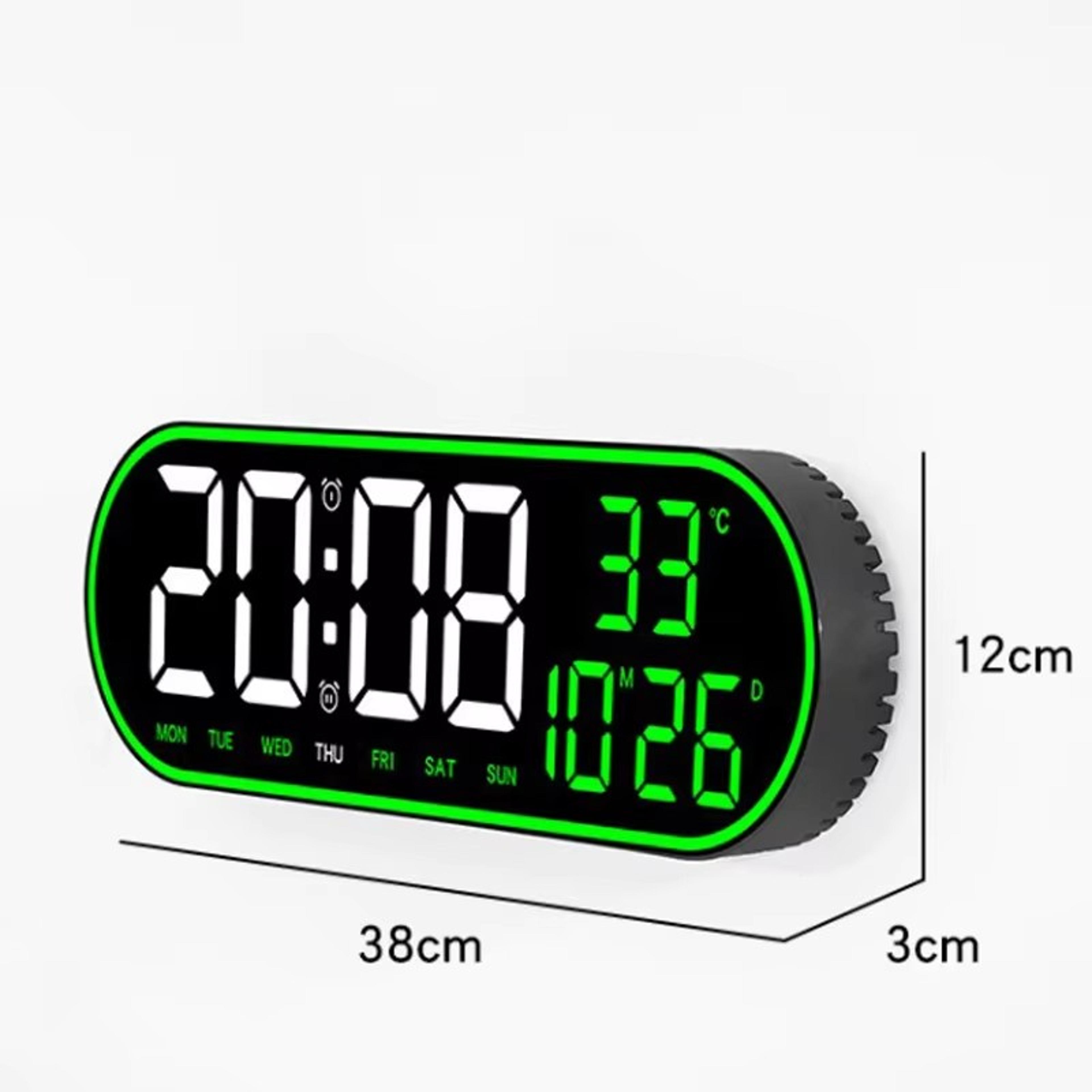 LED Digital Wall Clock With Remote Control Large Digital Calendar Clock With Temperature Date Displ 6