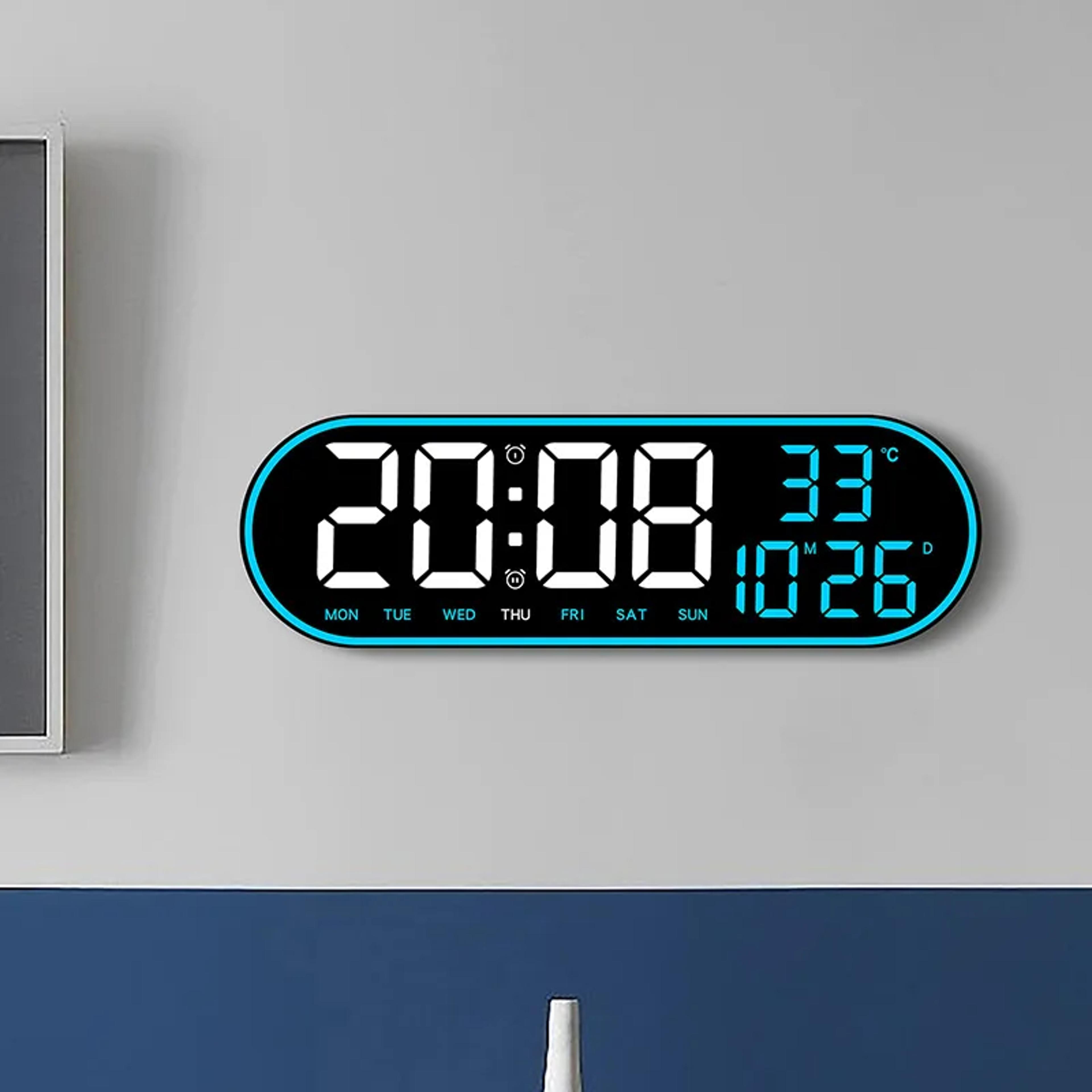 LED Digital Wall Clock With Remote Control Large Digital Calendar Clock With Temperature Date Displ 7