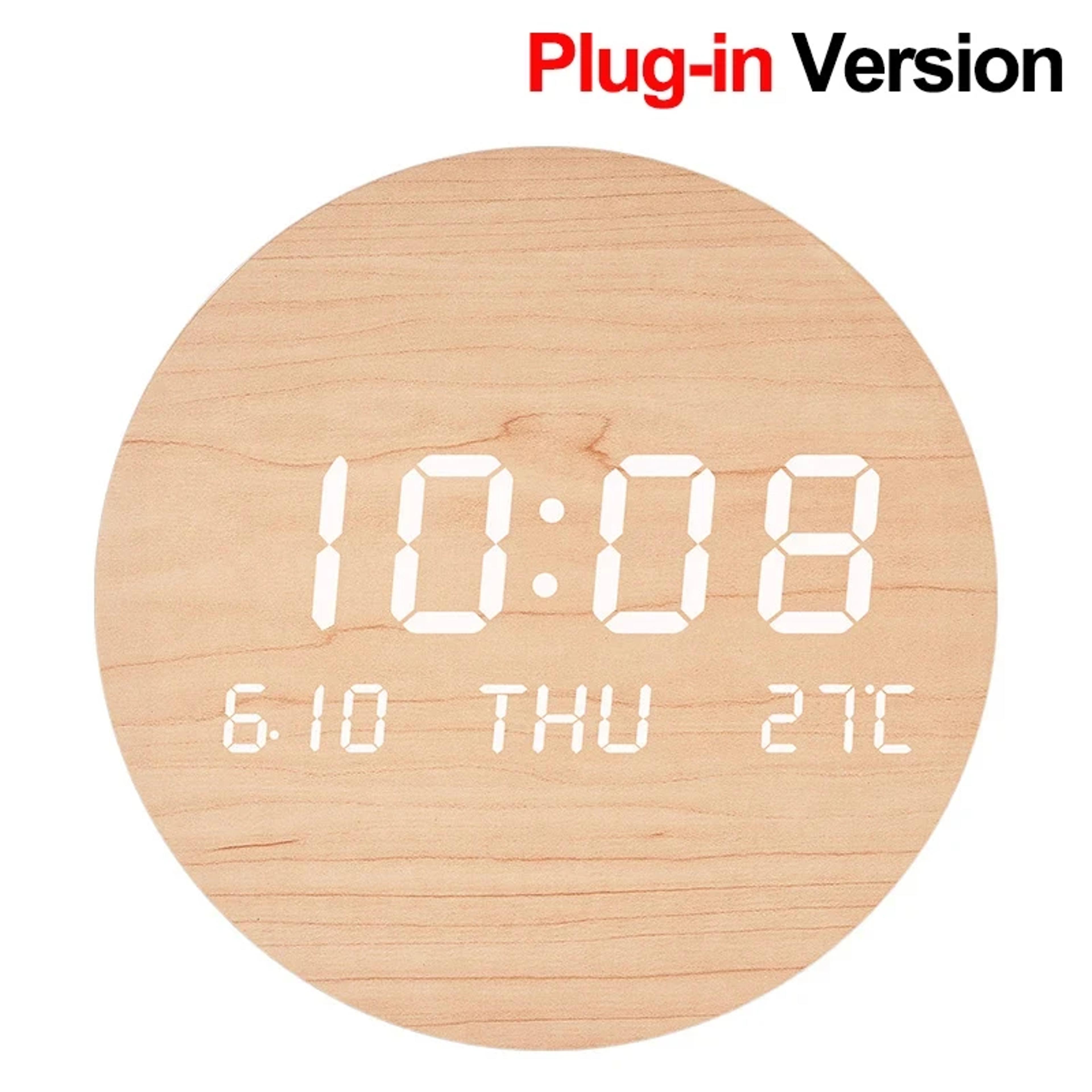 LED Digital Wall Clock With Large Display Temperature Date Time Silent Modern Wall Clock For Home O 4