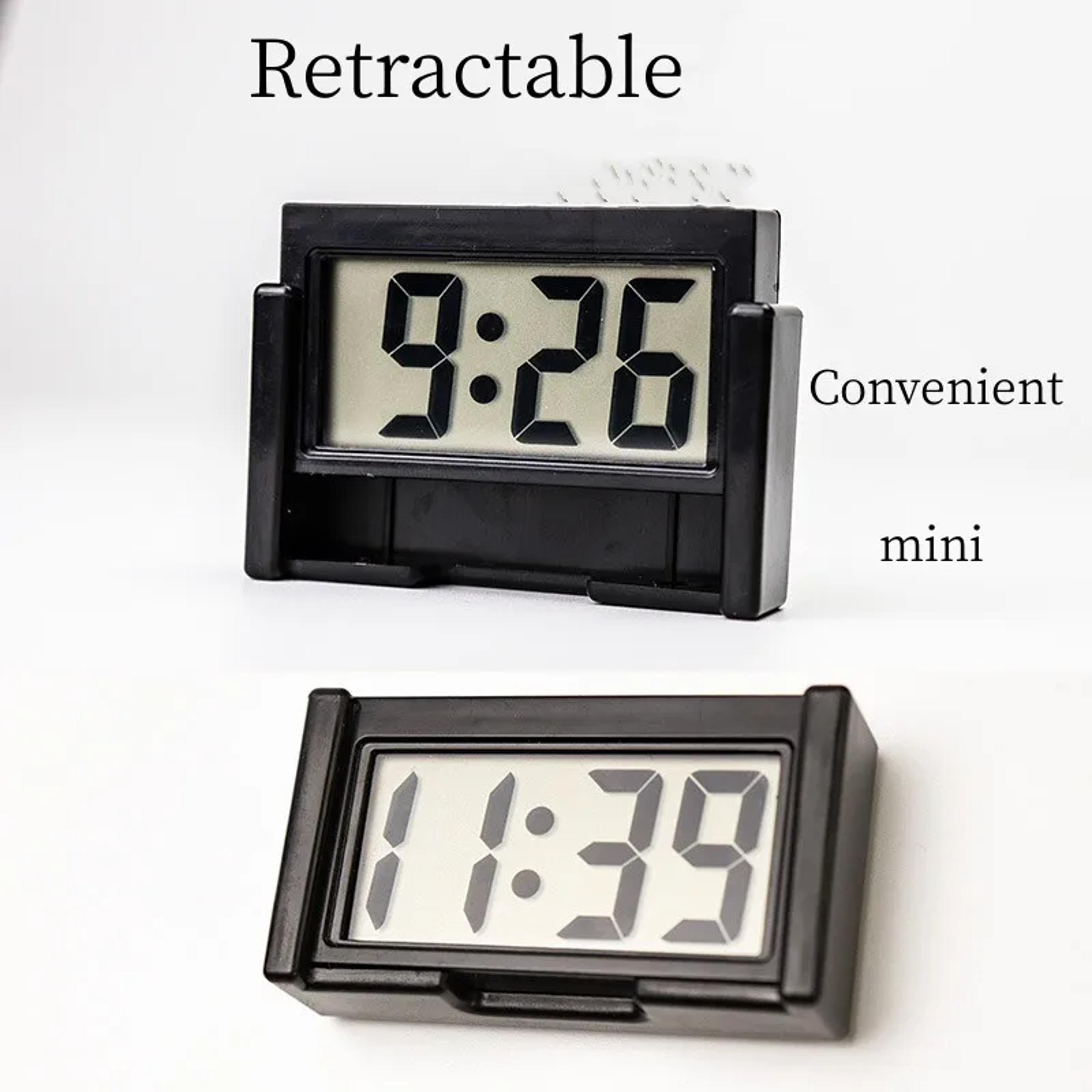 Mini Desk Clock Portable Travel Clock LCD Digital Battery Powered Table Clock With Date Display 6