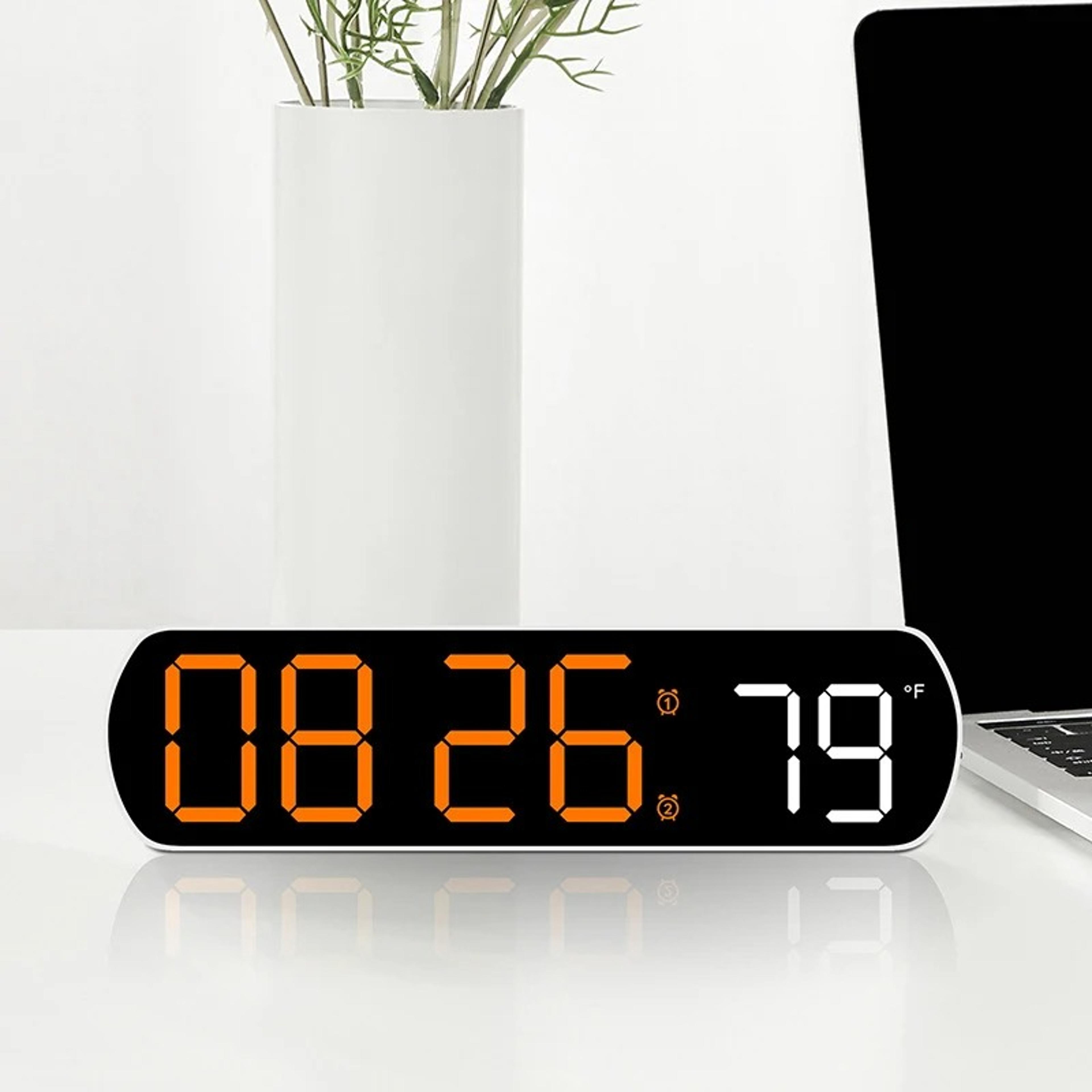 Voice Activated Digital Alarm Clock With LED Display Temperature Date And Night Mode 6
