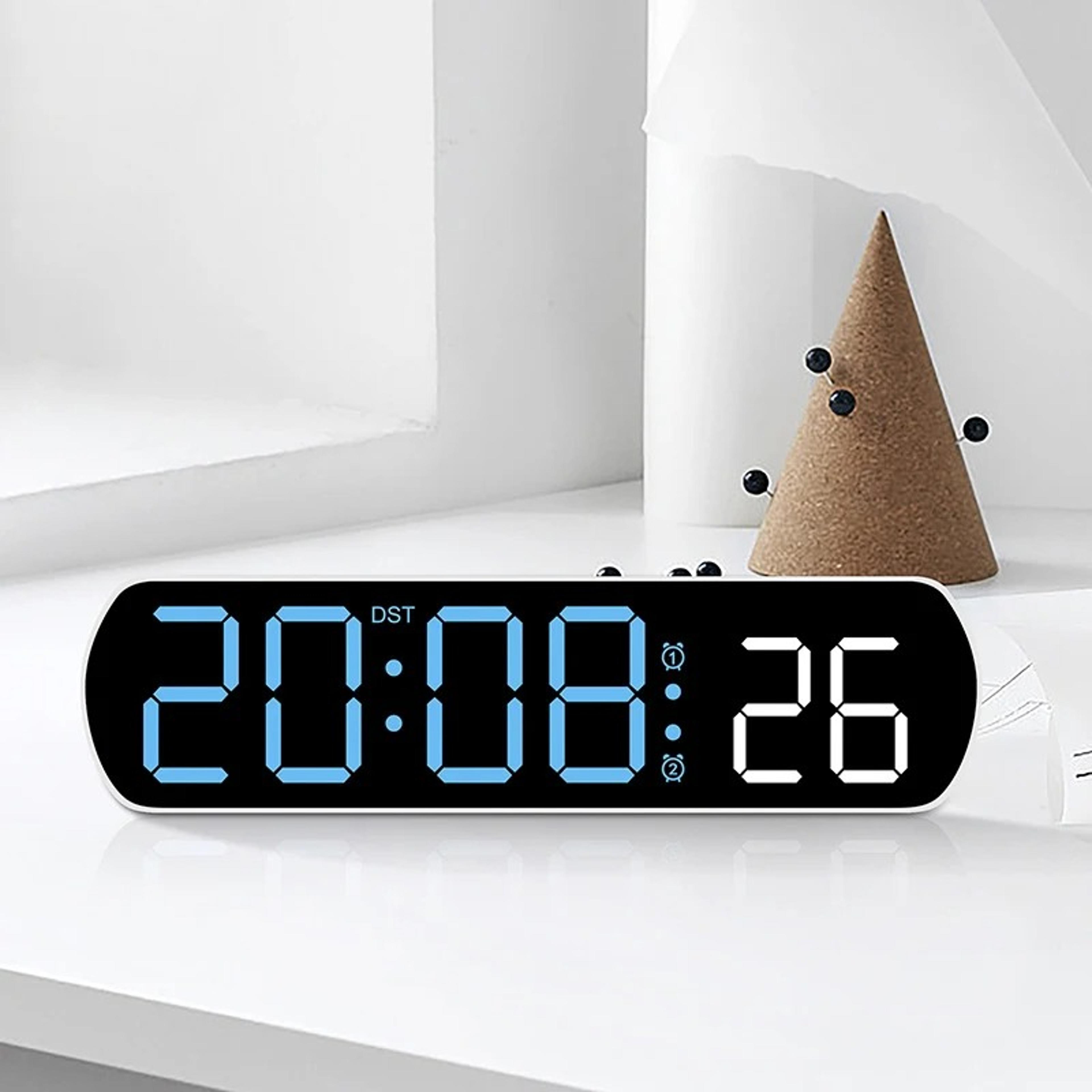 Voice Activated Digital Alarm Clock With LED Display Temperature Date And Night Mode 8