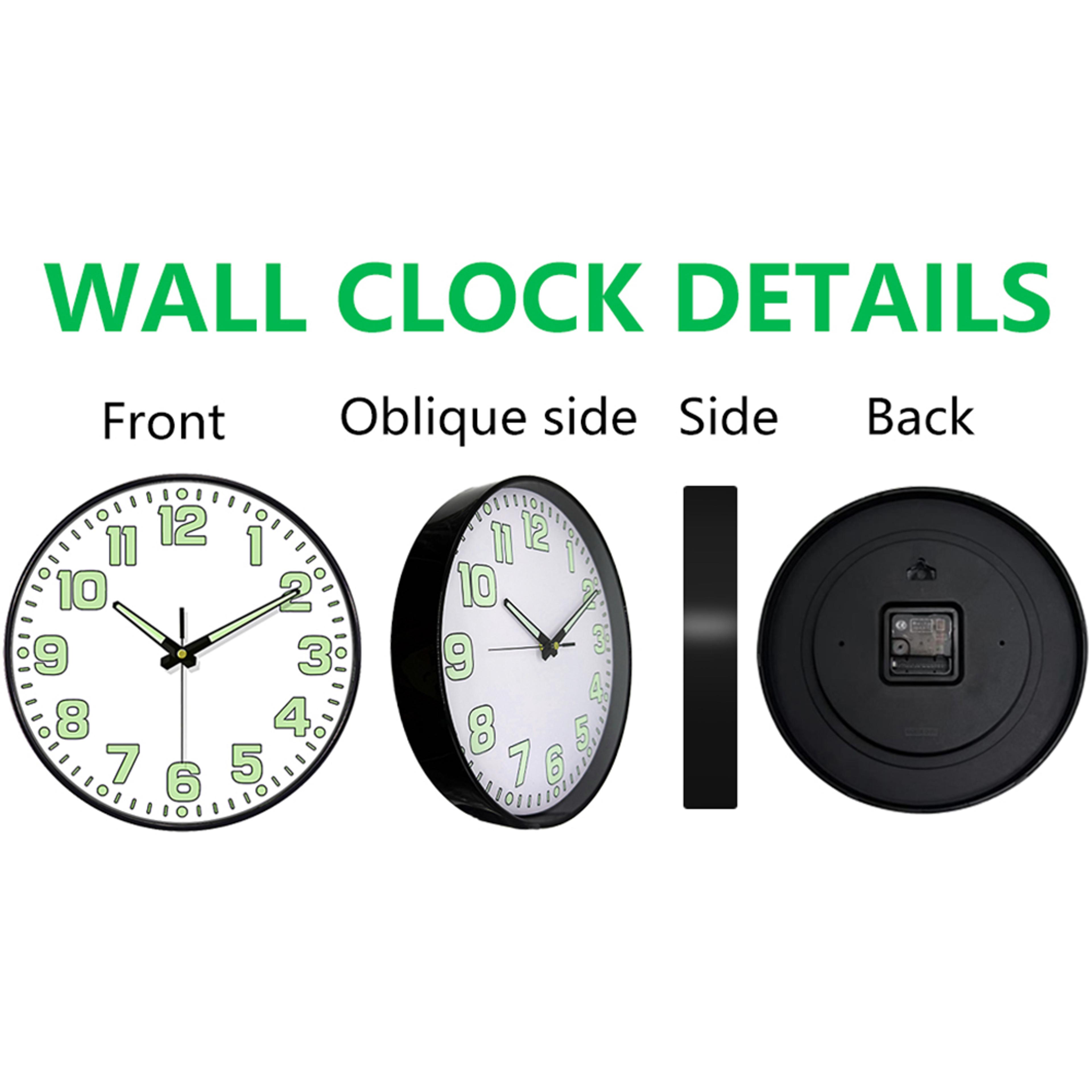Luminous Wall Clock Light Digital Quartz Silent Wall Clock For Bedroom Living Room Study 5