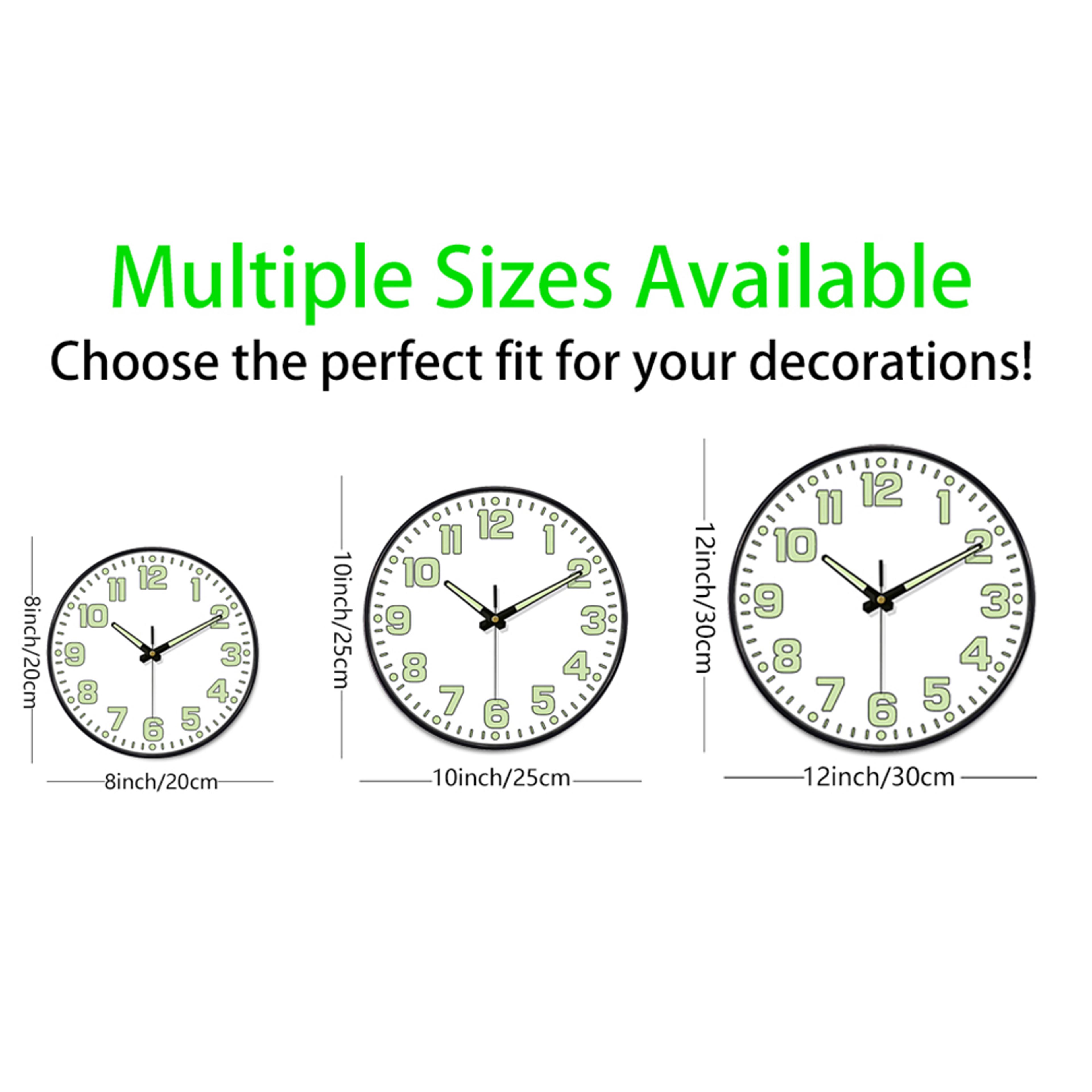 Luminous Wall Clock Light Digital Quartz Silent Wall Clock For Bedroom Living Room Study 6