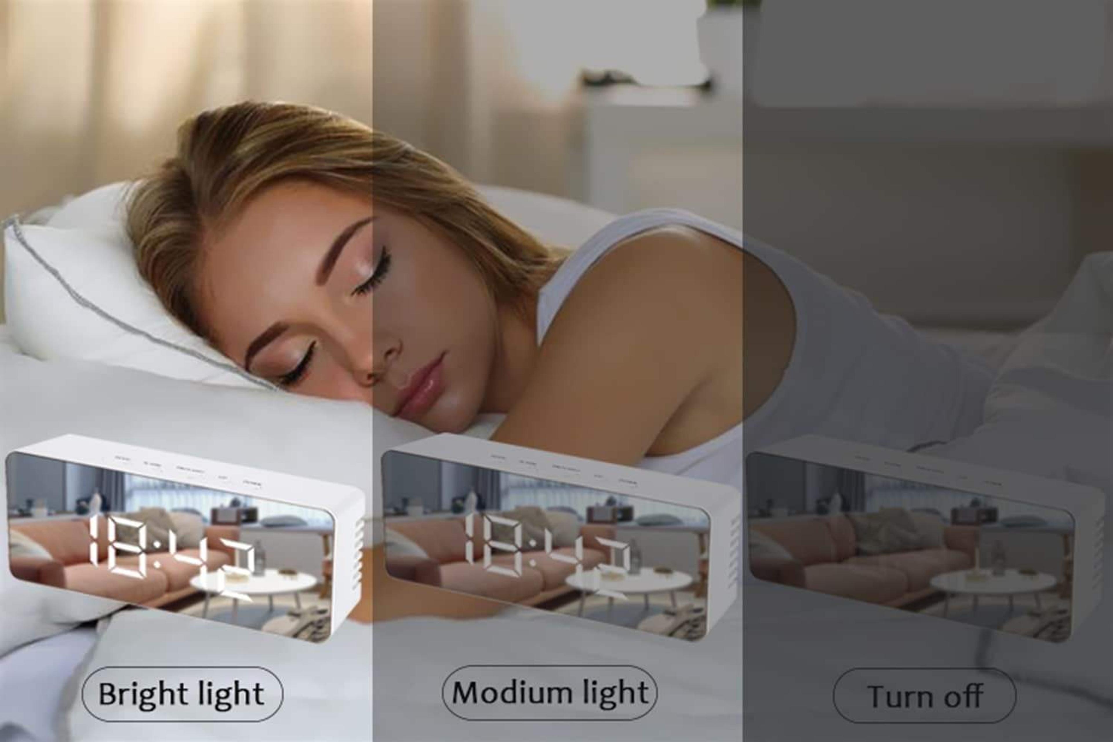 LED Digital Alarm Clock Temperature Display Bedroom Desk Clock For Kids Teens Office 4