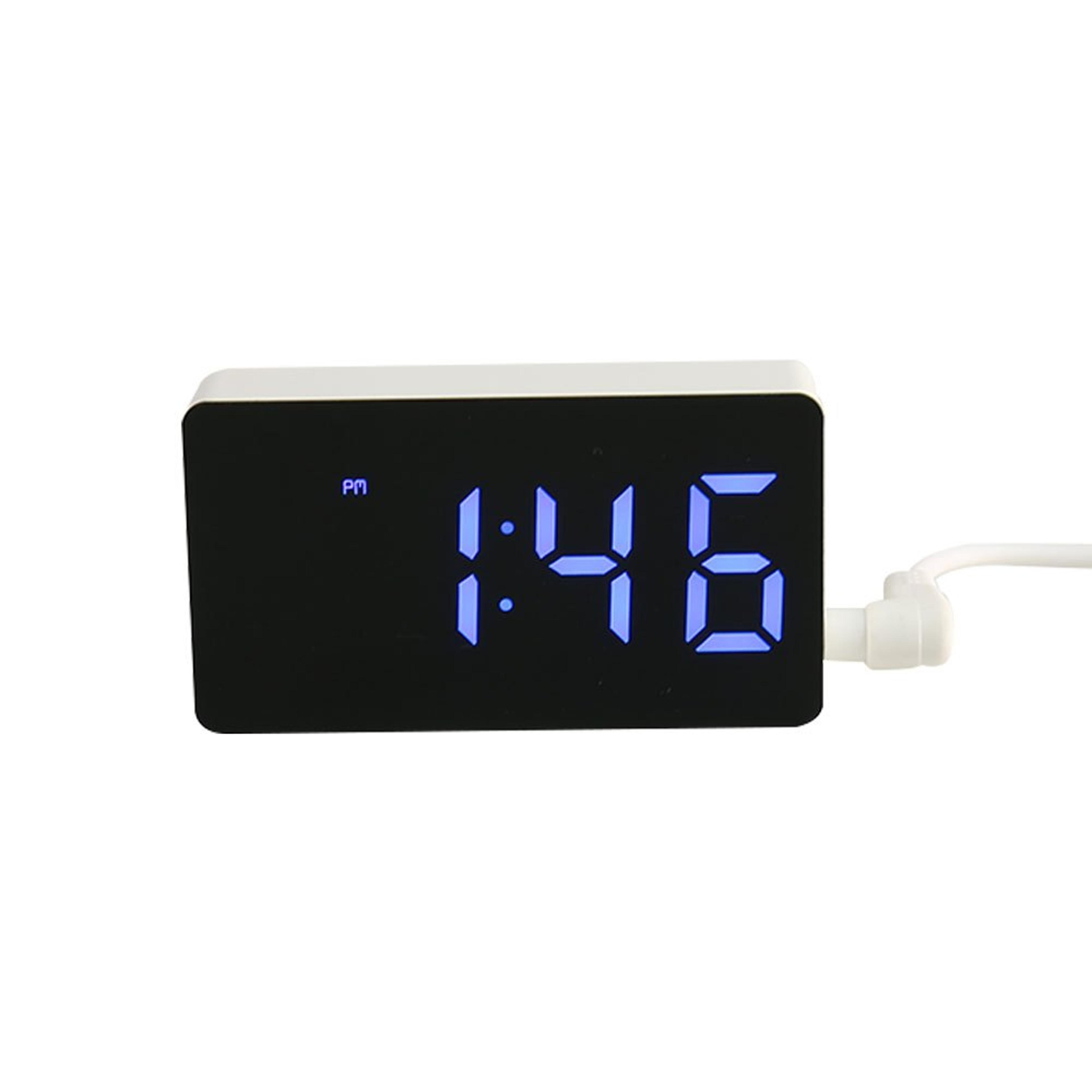 LED Mirror Clock Digital Alarm Clock Smart Bedroom Desk Clock Home Decor 2