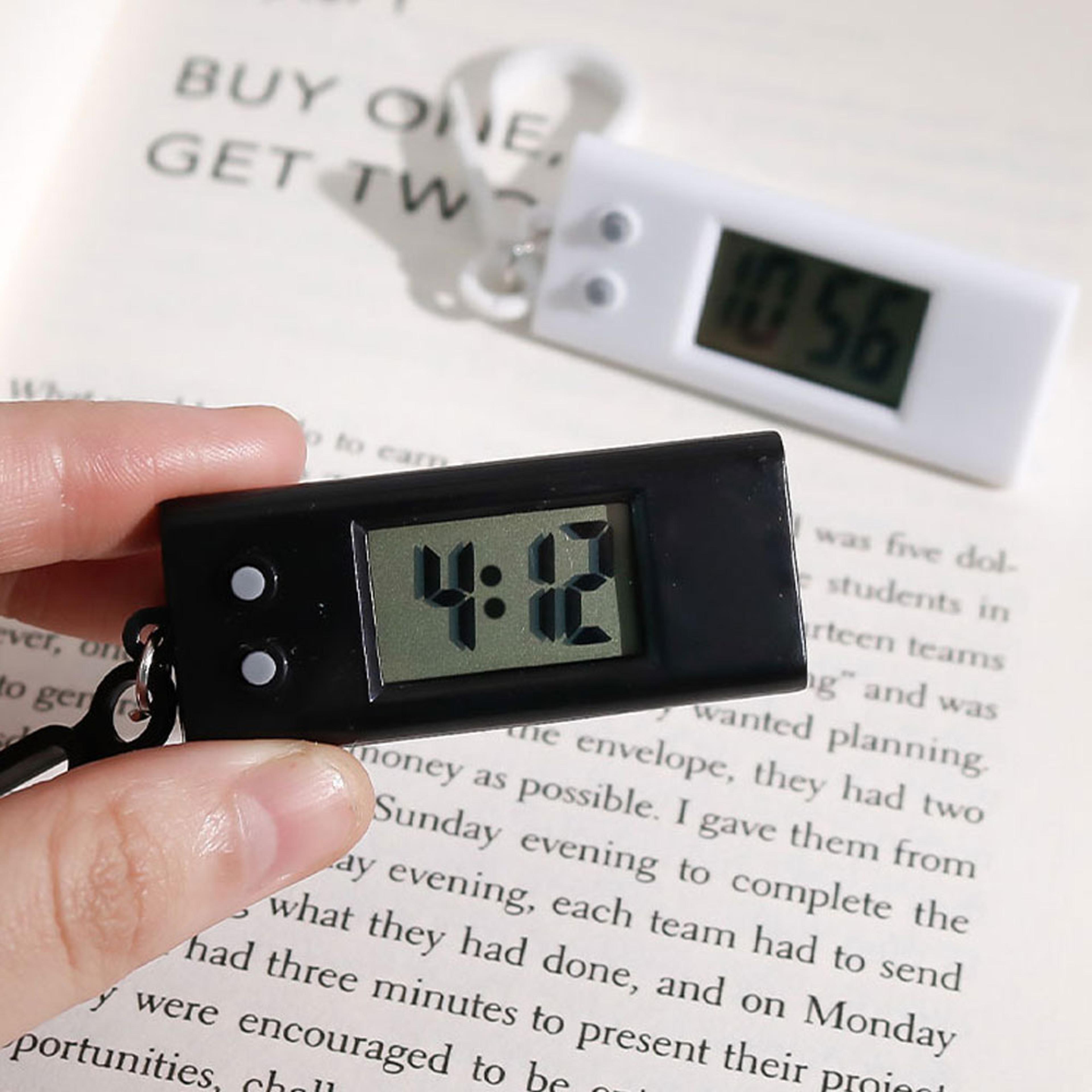 Mini Digital Clock Keychain Portable Electronic Student Watch Hanging Time Display 3