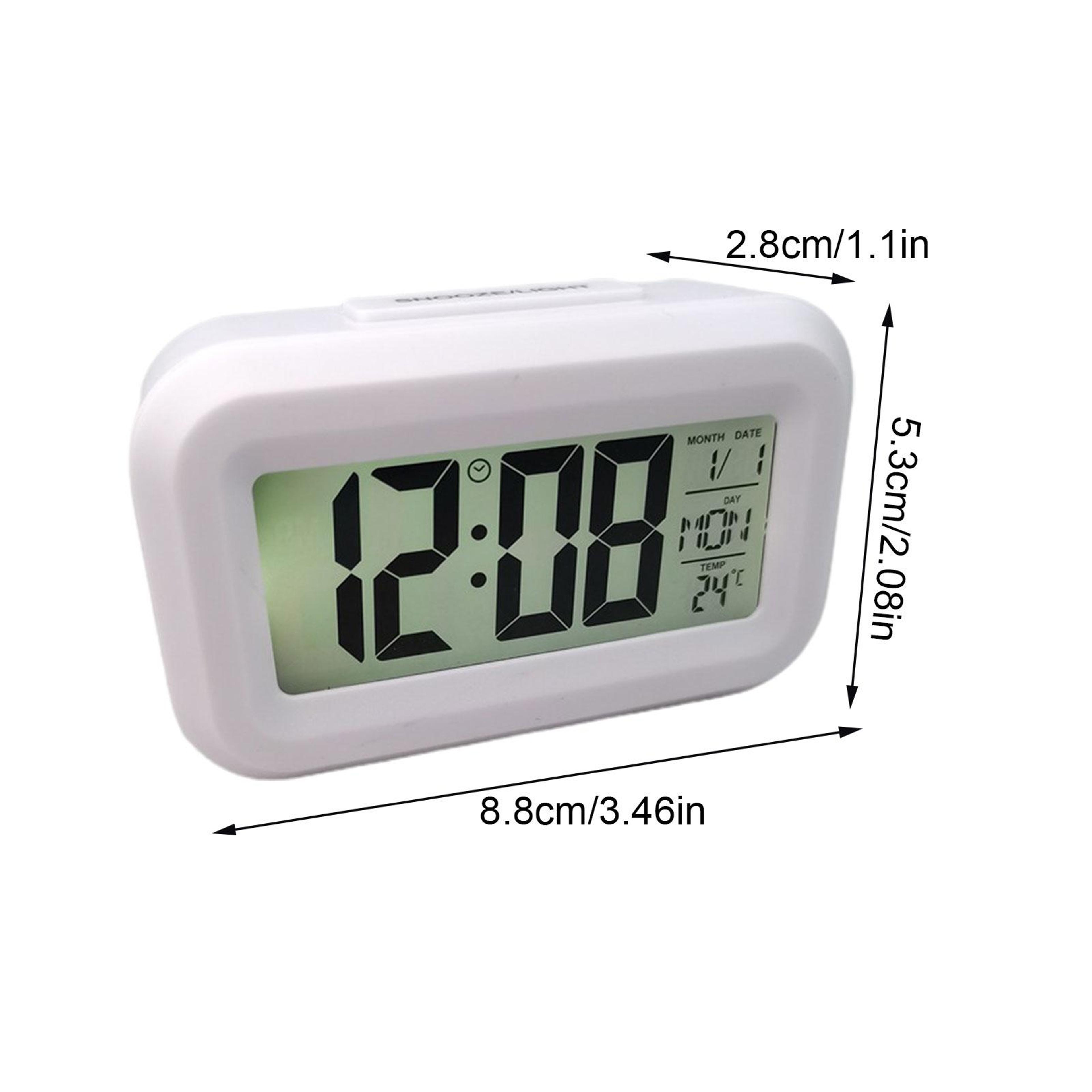 LED Digital Alarm Clock With Calendar Temperature Display Desk Clock 6
