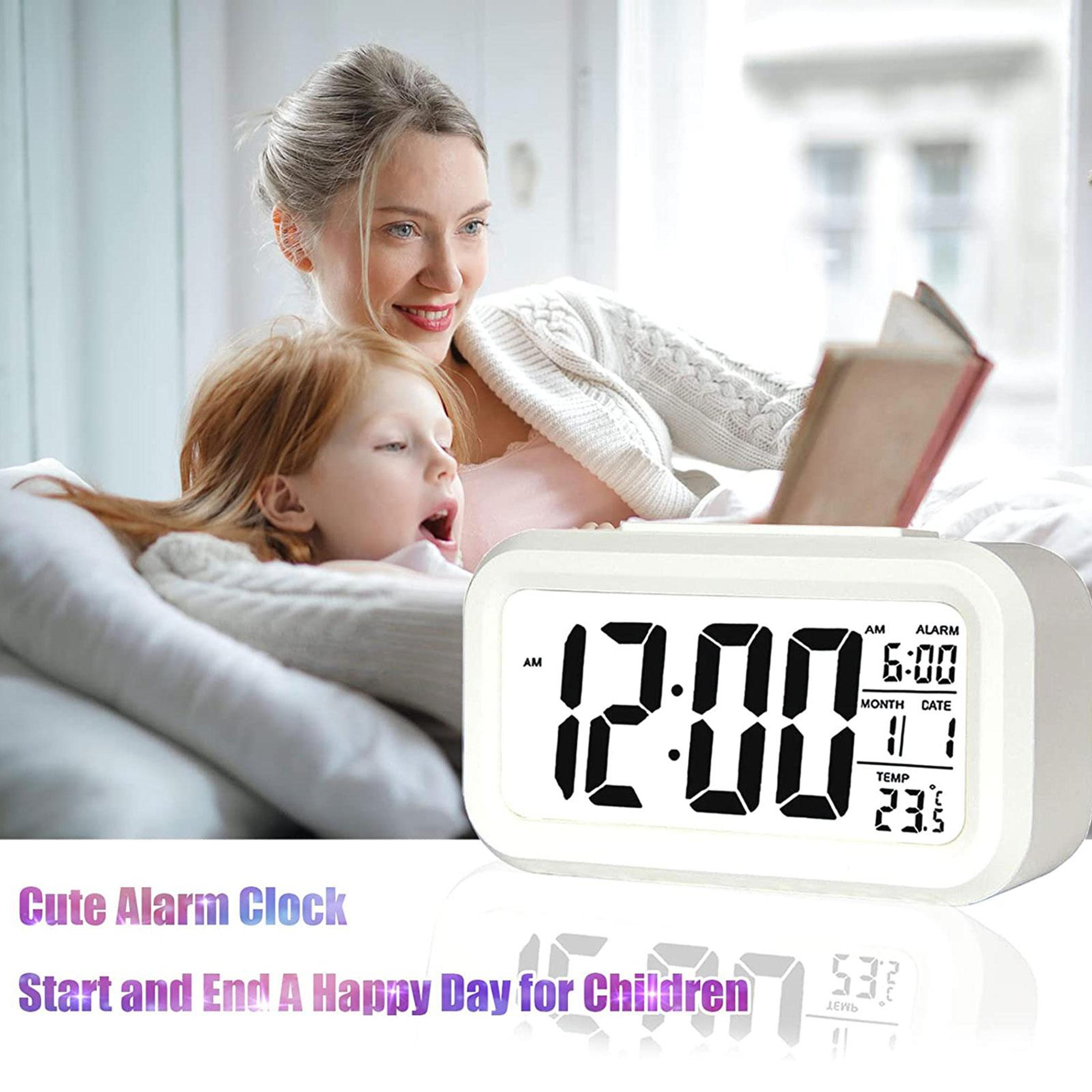 LED Digital Alarm Clock With Calendar Temperature Display Desk Clock 8