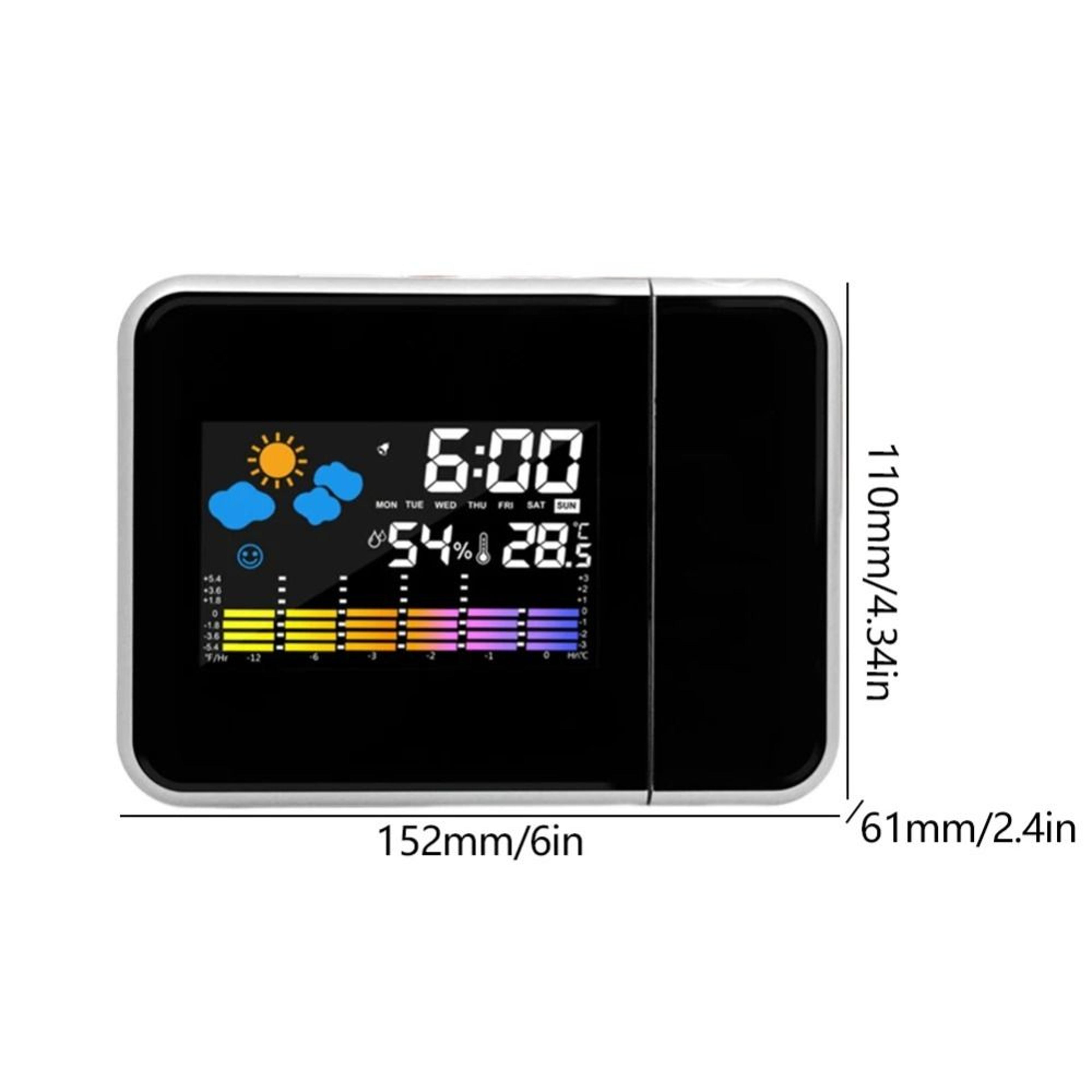 Smart Projection Alarm Clock LED Digital Clock With Weather Station Temperature Display For Bedroom 7
