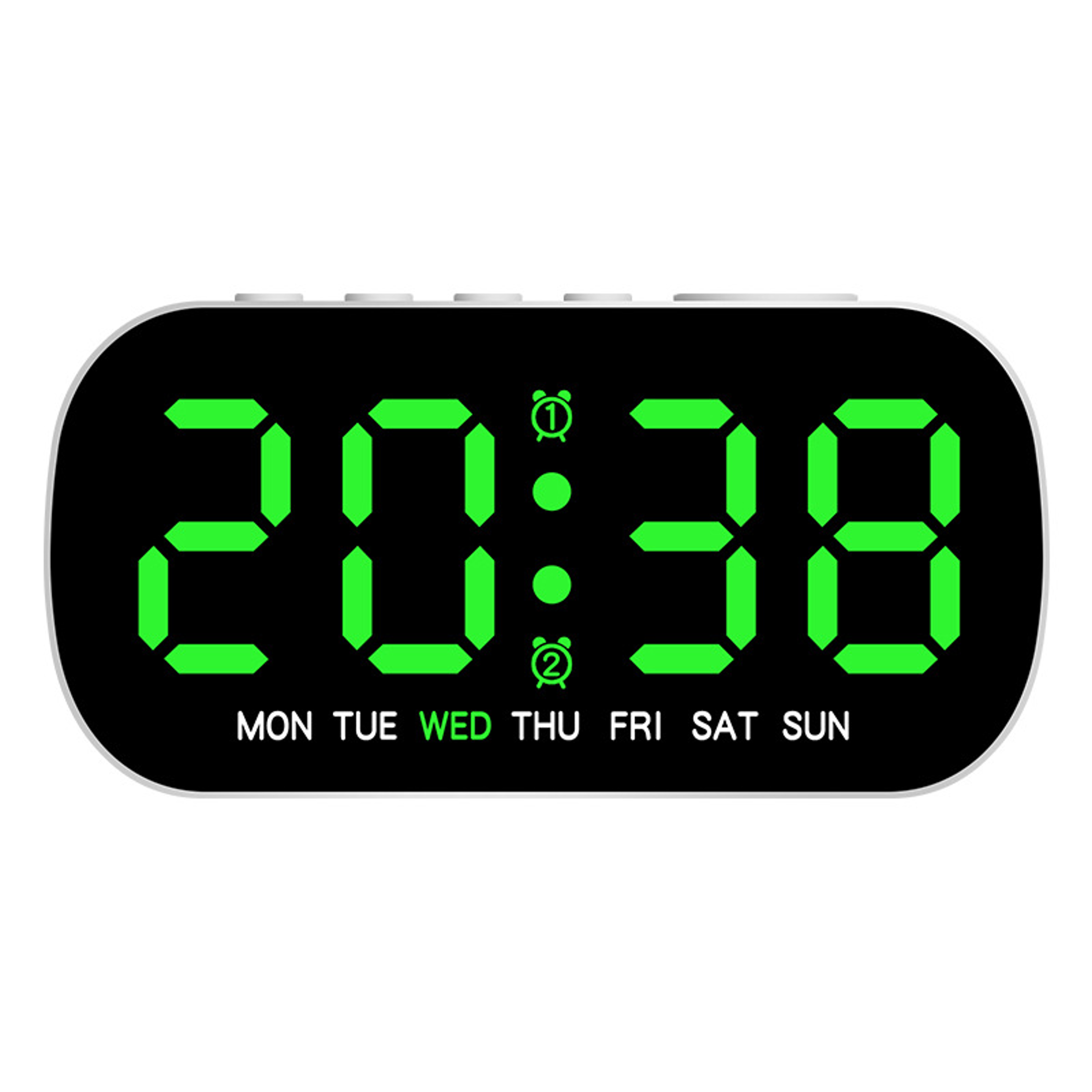 Digital LED Alarm Clock USB Powered Dual Alarm Clock With Temperature Display And Adjustable Bright 2