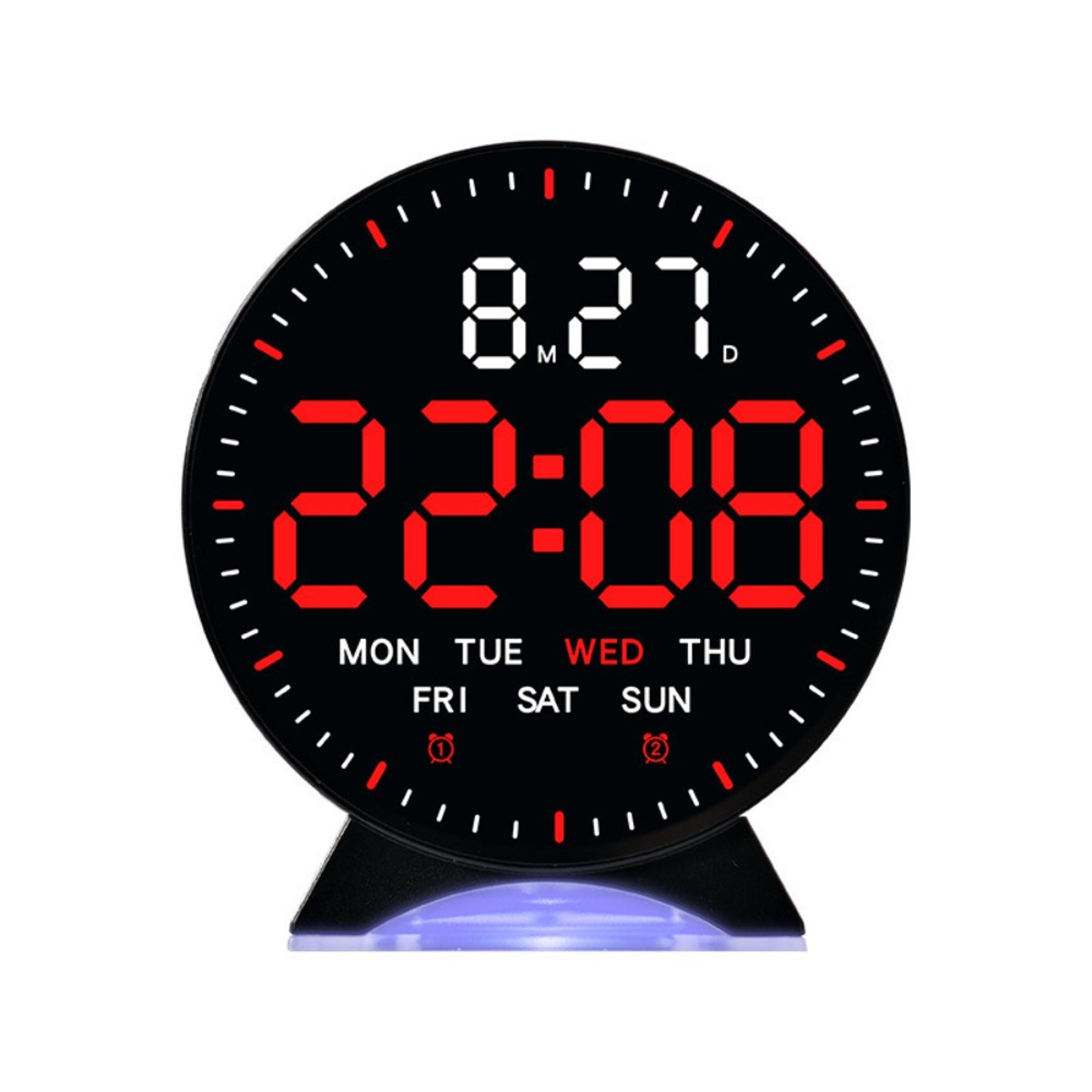 LED Digital Alarm Clock With Date And Week Display Adjustable Brightness Electronic Desk Clock 1