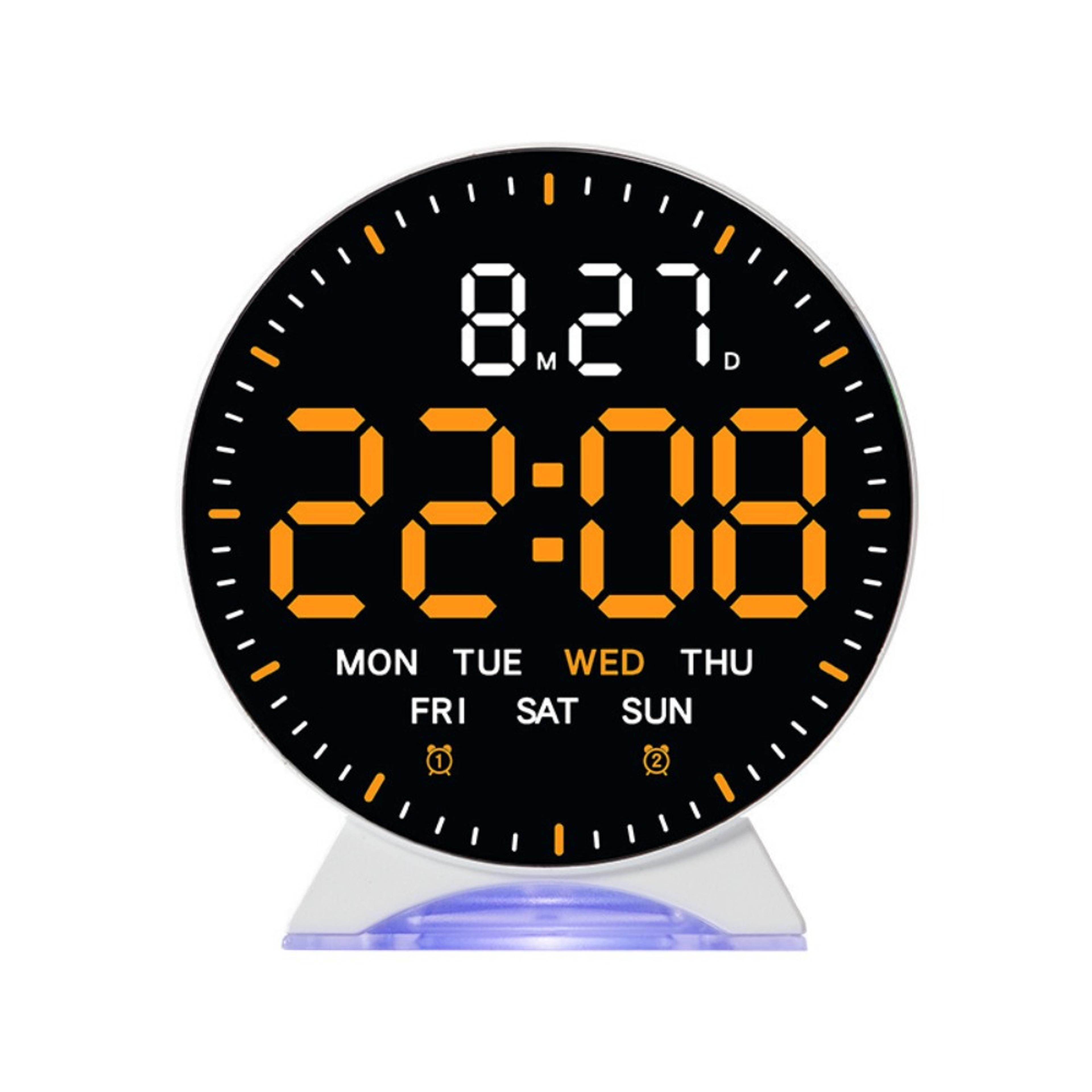 LED Digital Alarm Clock With Date And Week Display Adjustable Brightness Electronic Desk Clock 9