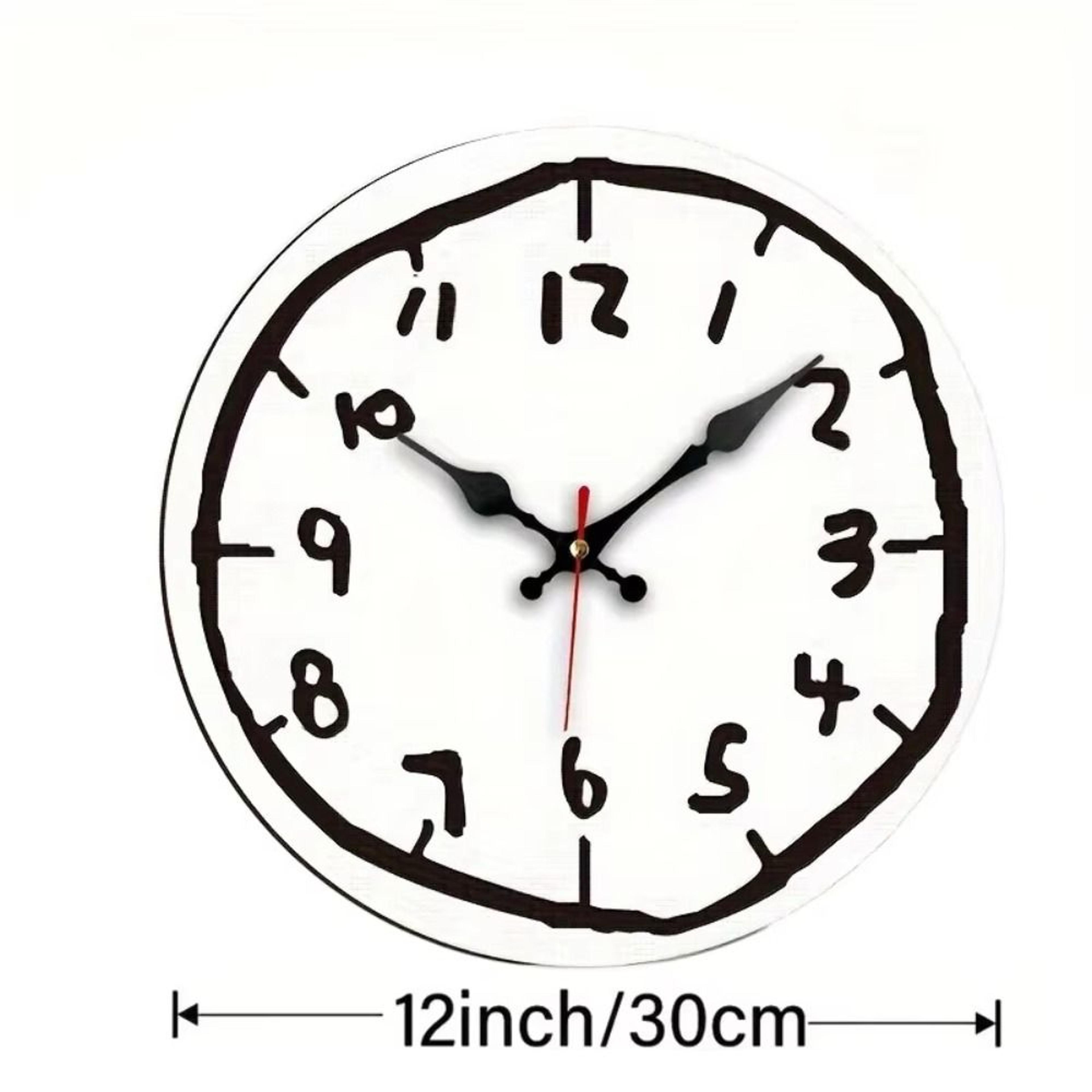 Digital Wall Clock Cartoon Design Silent Round Hanging Clock For Home Decor 8