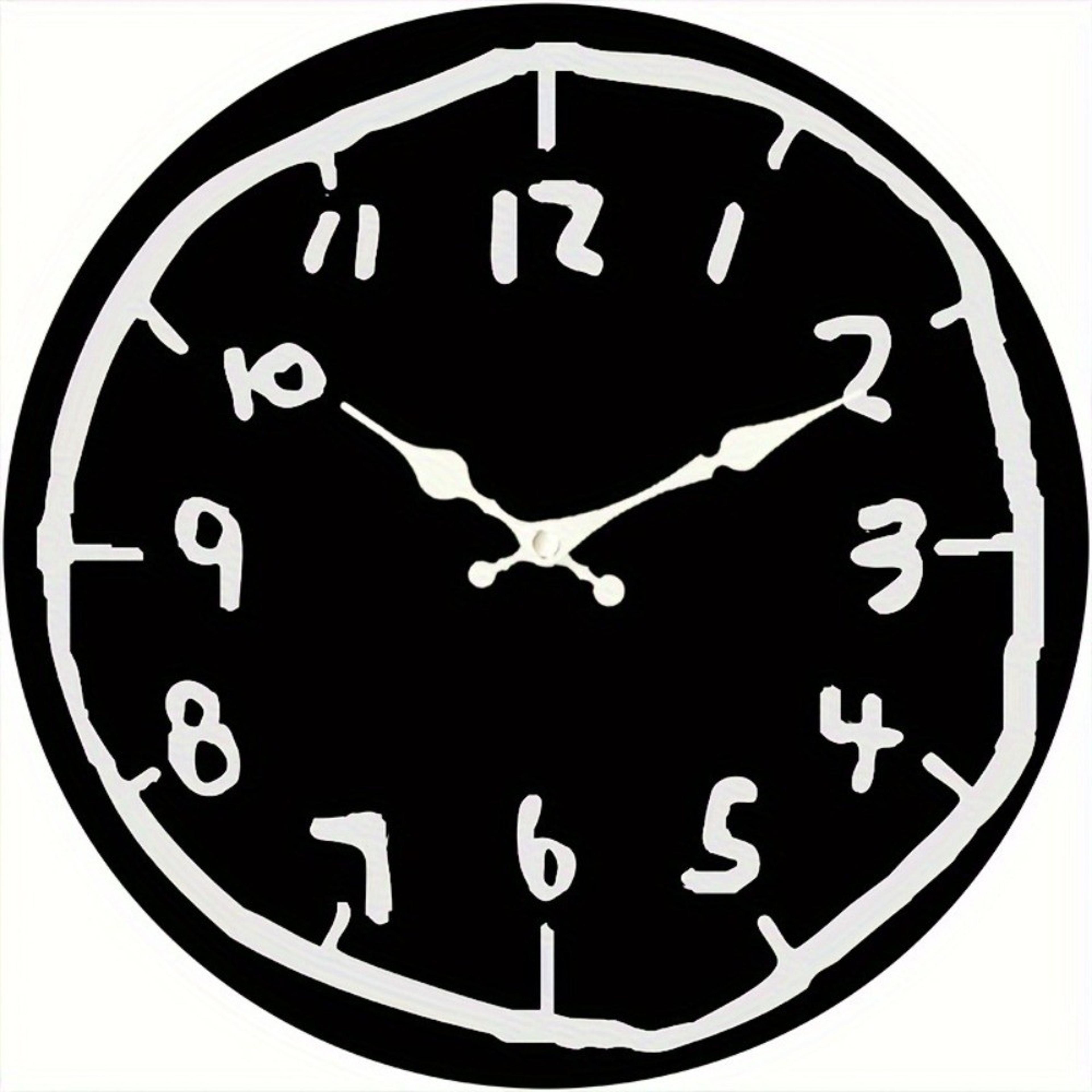 Digital Wall Clock Cartoon Design Silent Round Hanging Clock For Home Decor 2