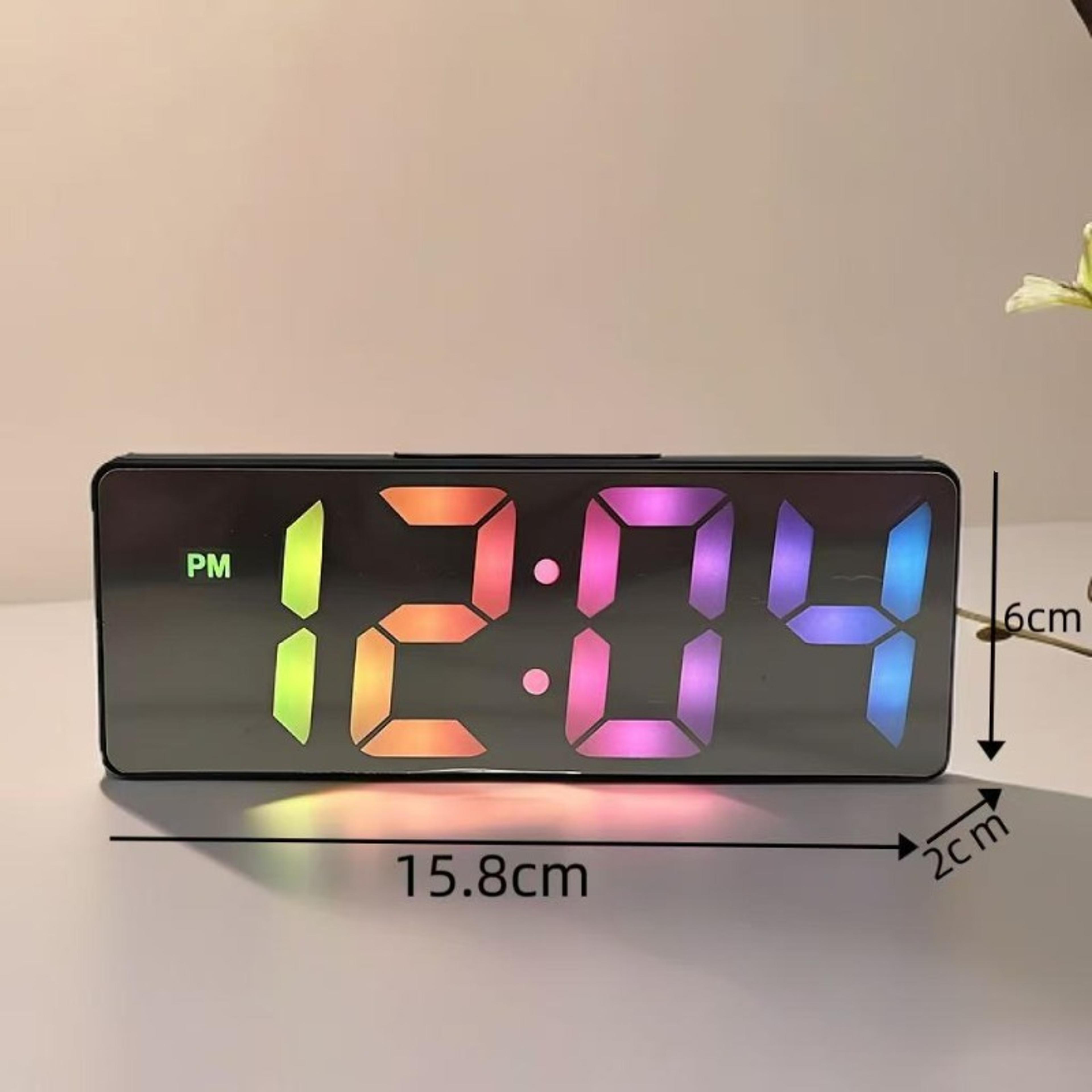Digital Clock LED Wake Up Light Alarm Clock With Temperature Display 5
