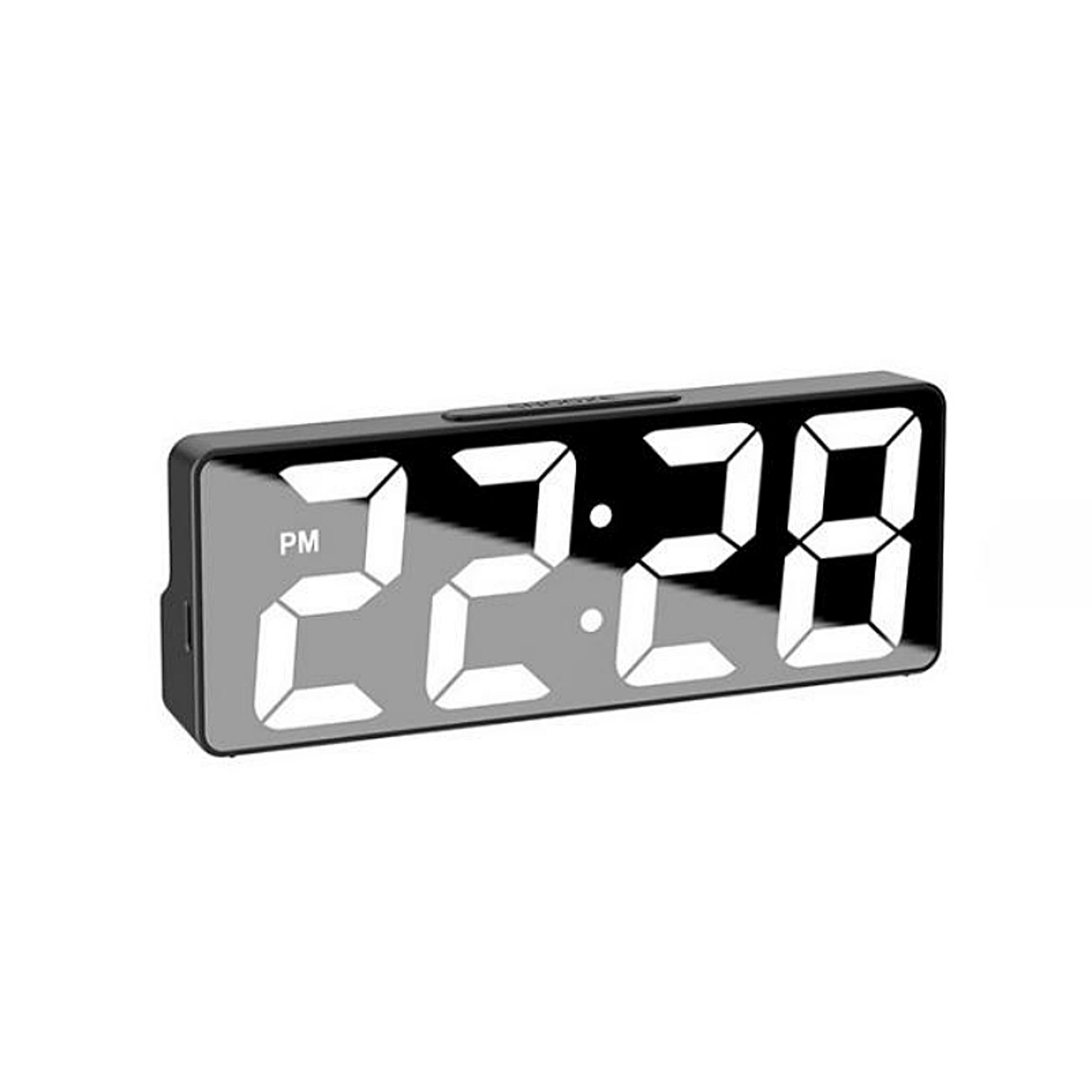 Voice Control Digital Alarm Clock LED Clock With Temperature Display 3