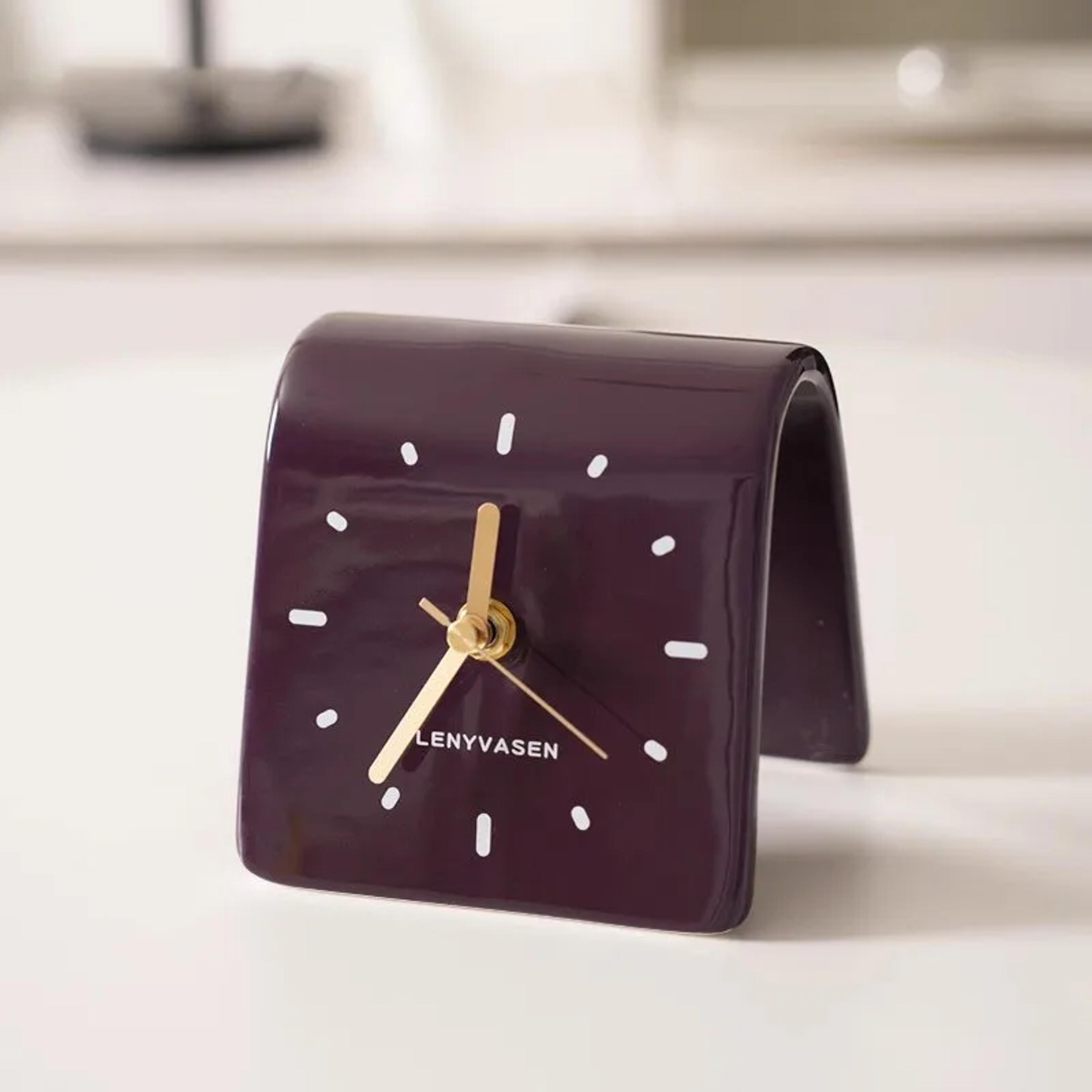 Modern Ceramic Desk Clock Silent Table Clock For Bedroom Living Room Office Home Decor 5