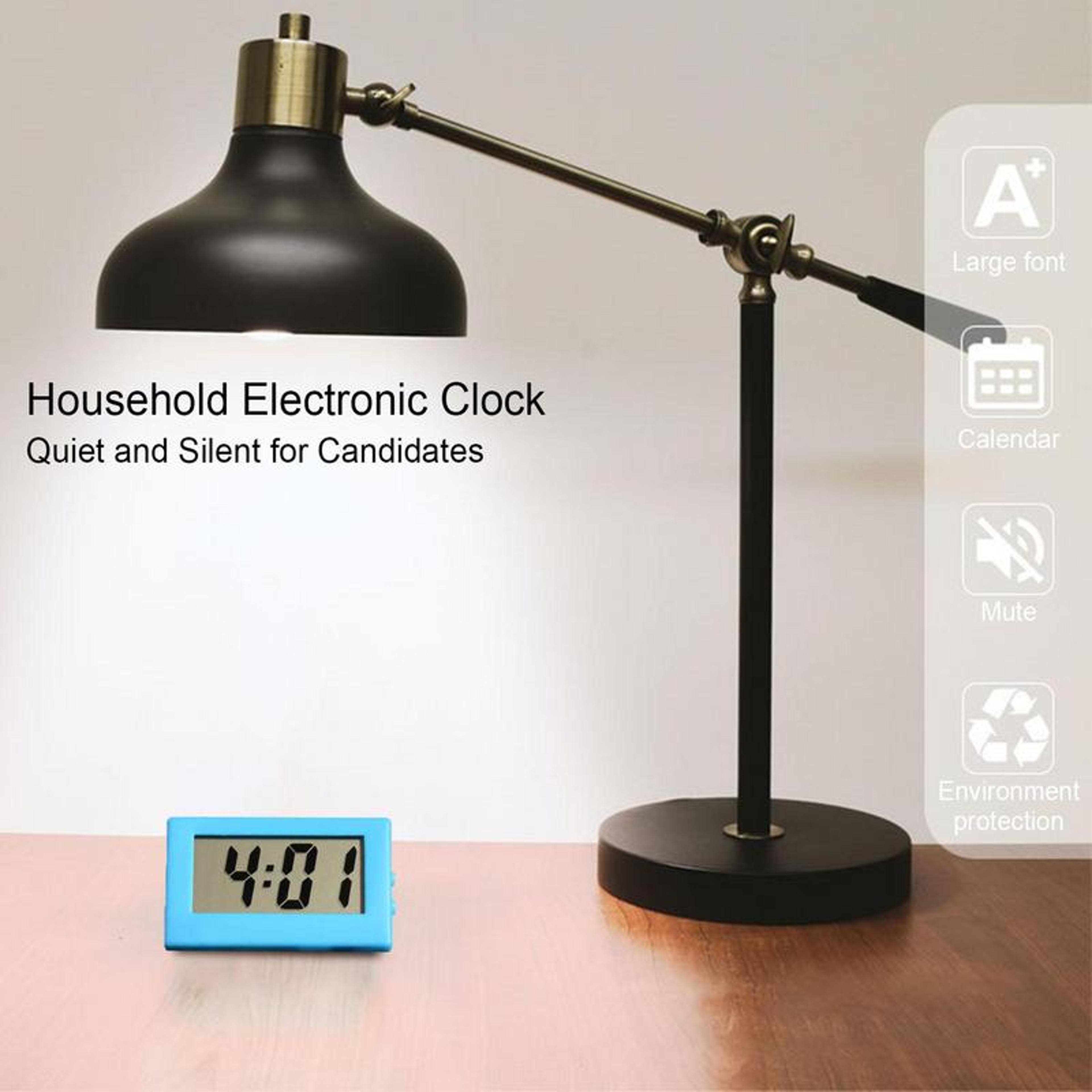 Silent Digital Alarm Clock USB And Battery Powered LCD Desk Clock With Temperature Date Display 7