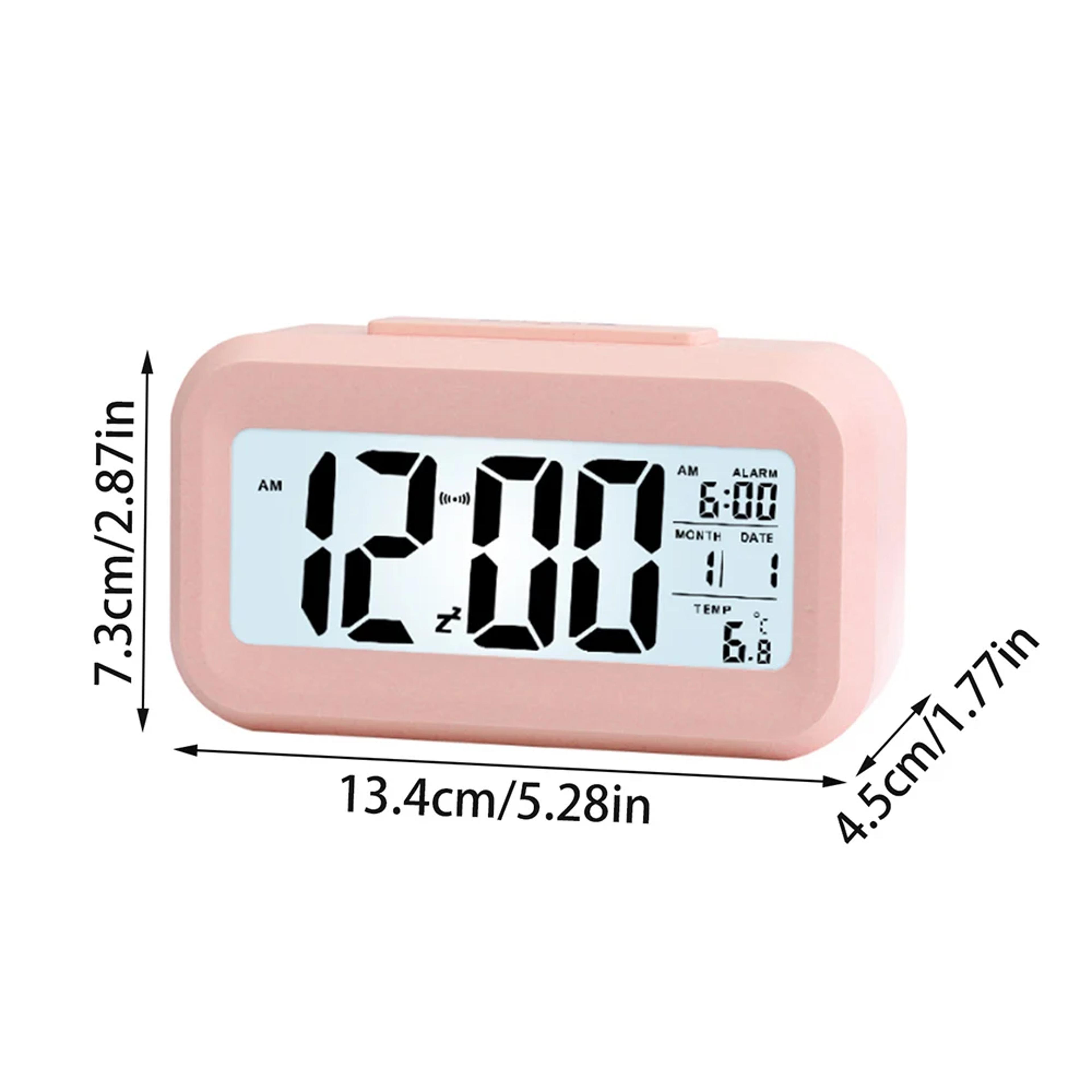 Digital Alarm Clock With Temperature Display Backlight Sensor For Bedroom Office Desk 3