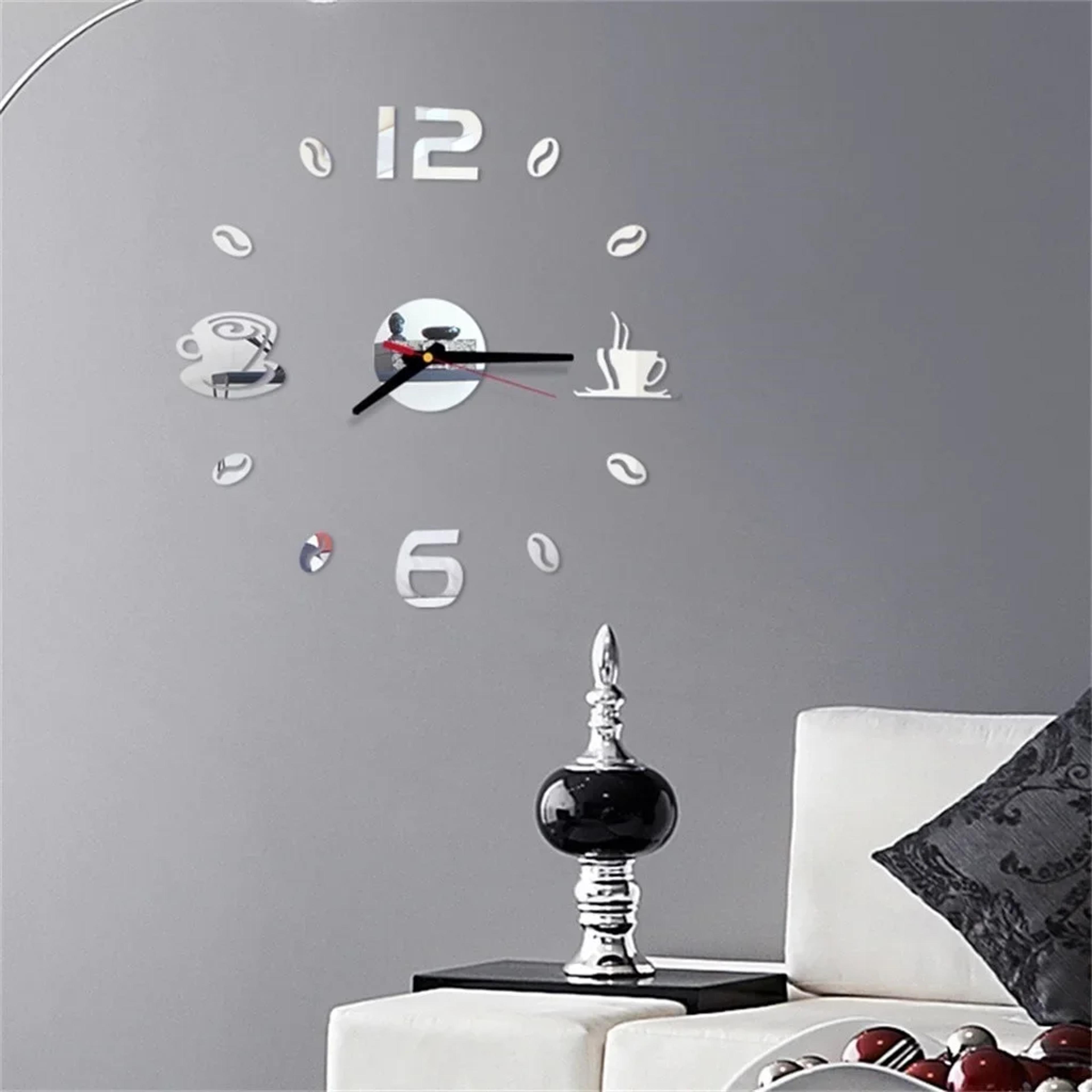 DIY Digital Wall Clock Modern Home Decor Large Wall Clock Sticker For Kitchen Living Room 5